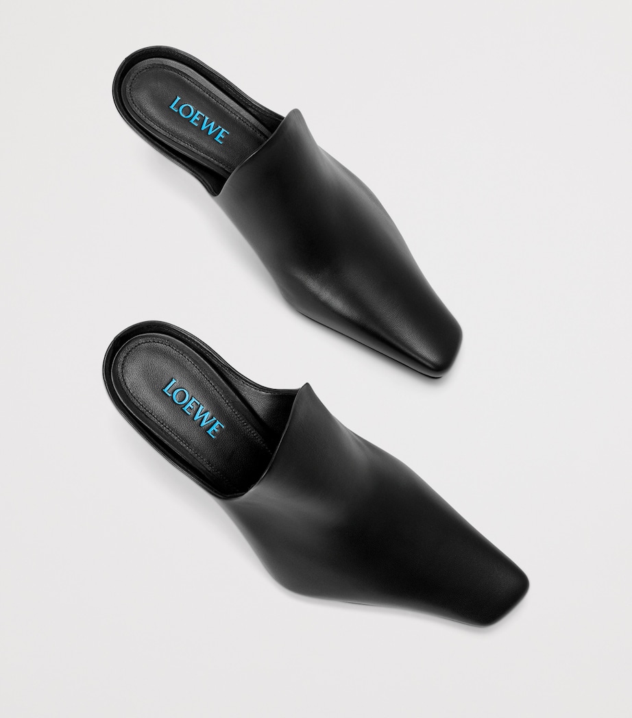 LOEWE Leather Emily Heeled Mules 45 Black Image 3