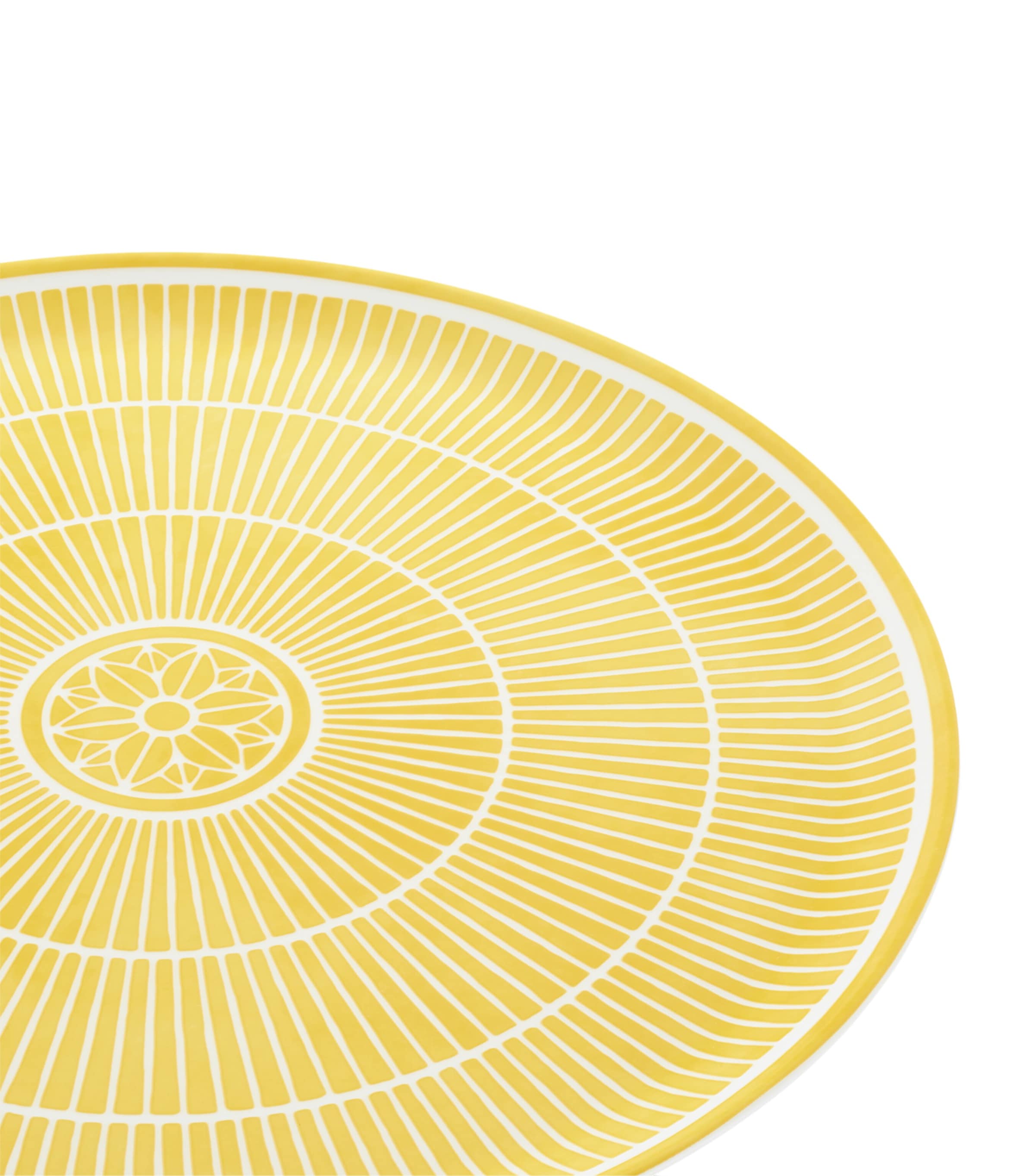 Christofle Porcelain Malmaison Riviera Pie Dish White/yellow Image 3