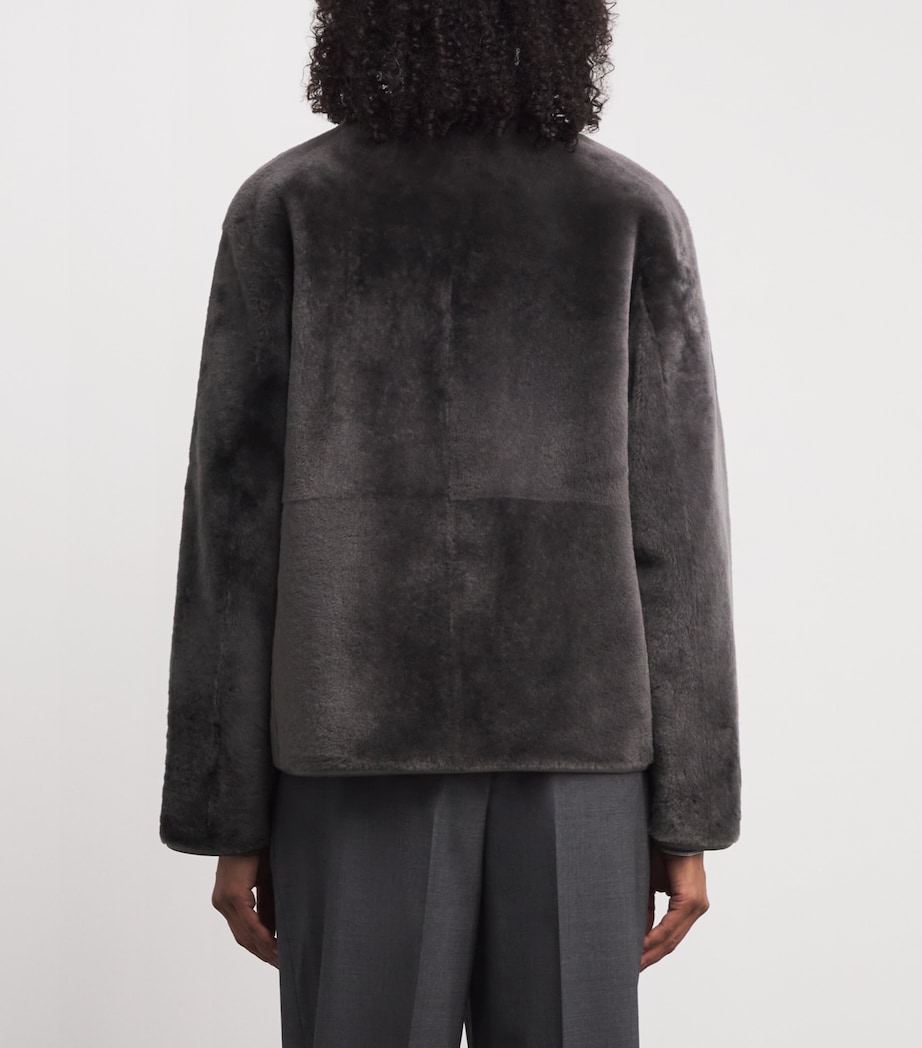 Shearling-Lambskin Reversible Lucine Jacket SOIL Image 4