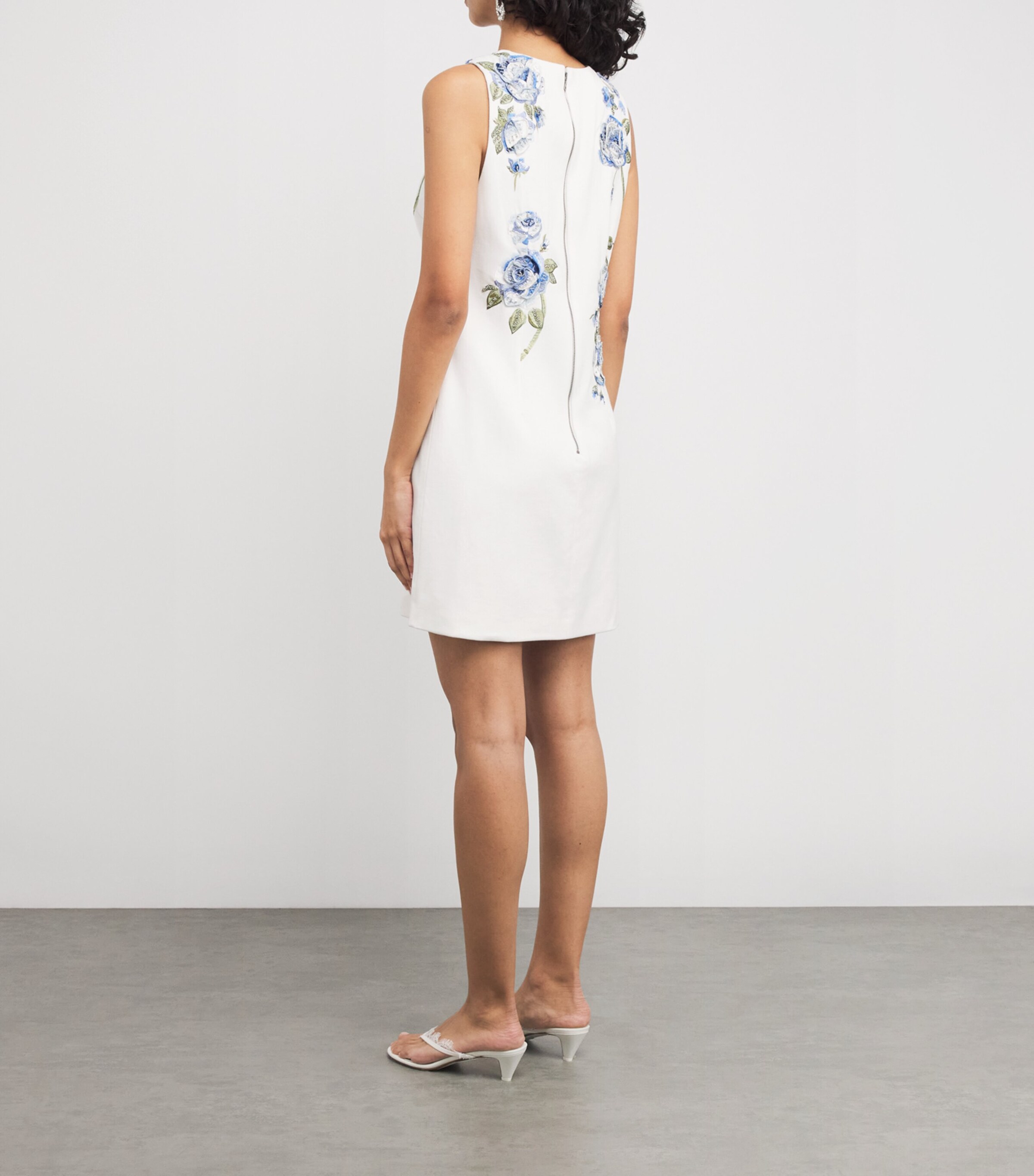 Alice+Olivia Embroidered Floral Clyde Mini Dress | Harrods US