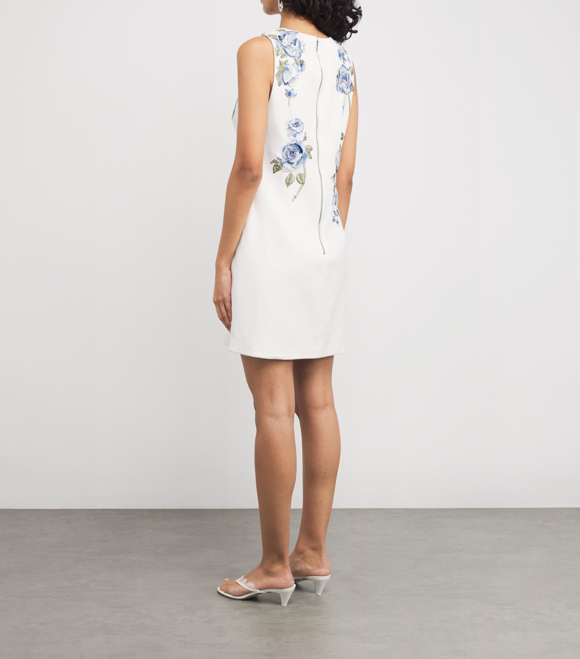 Alice+Olivia Multi Embroidered Floral Clyde Mini Dress