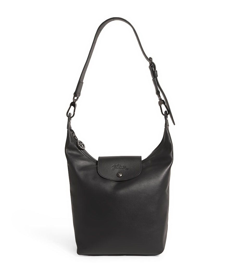 Longchamp Medium Leather Le Pliage Xtra Shoulder Bag Black Image 1