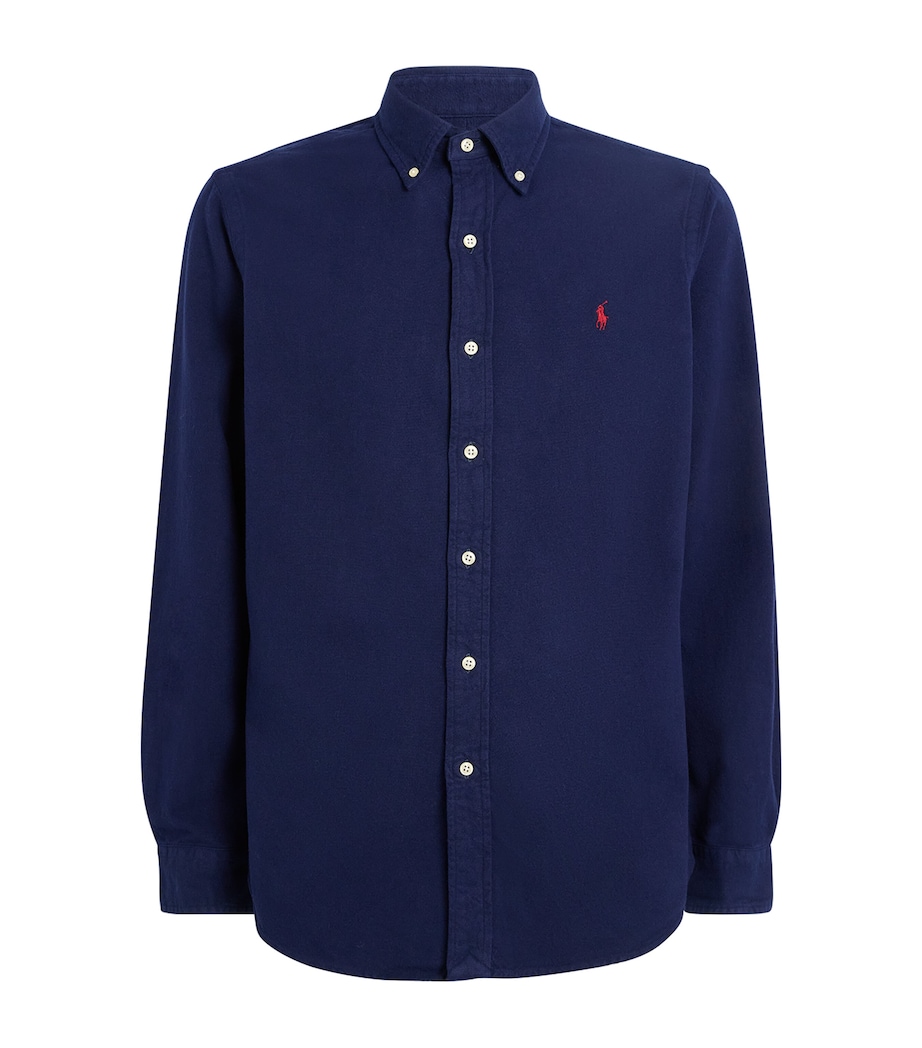 Cotton Logo Shirt NAVY Image 1