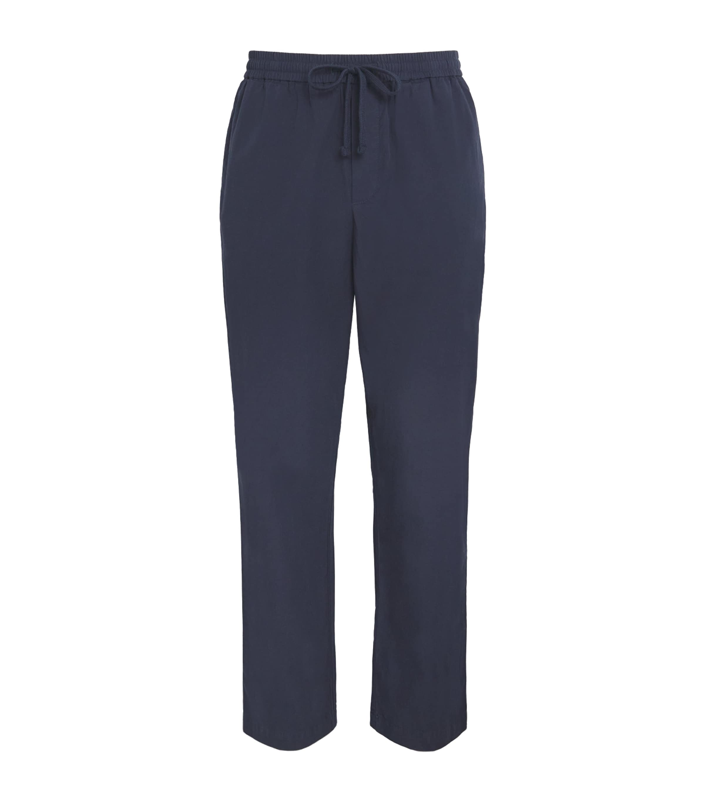 Woolrich Cotton Poplin Trousers In Blue