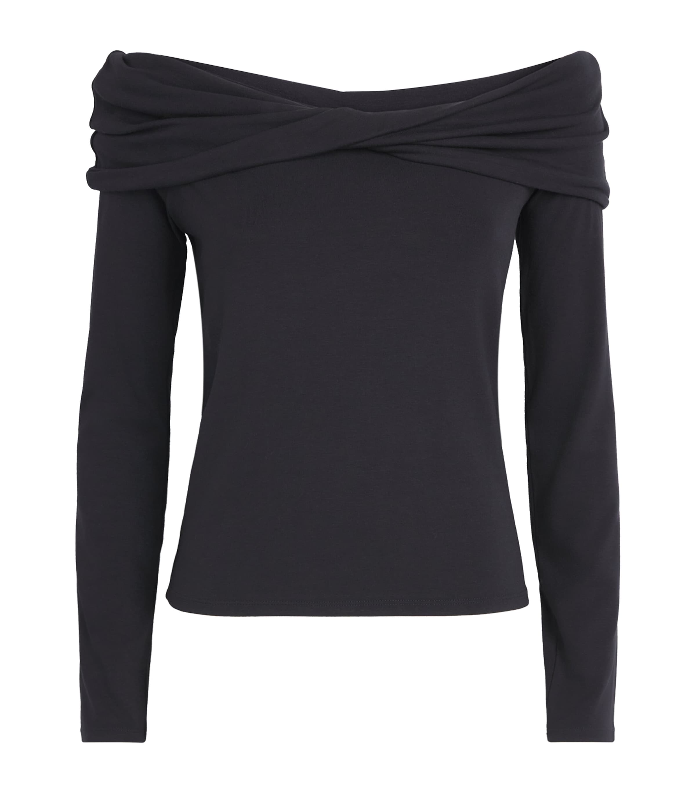 PAIGE Womens Off-The-Shoulder Aaliyah Top Black Image 1