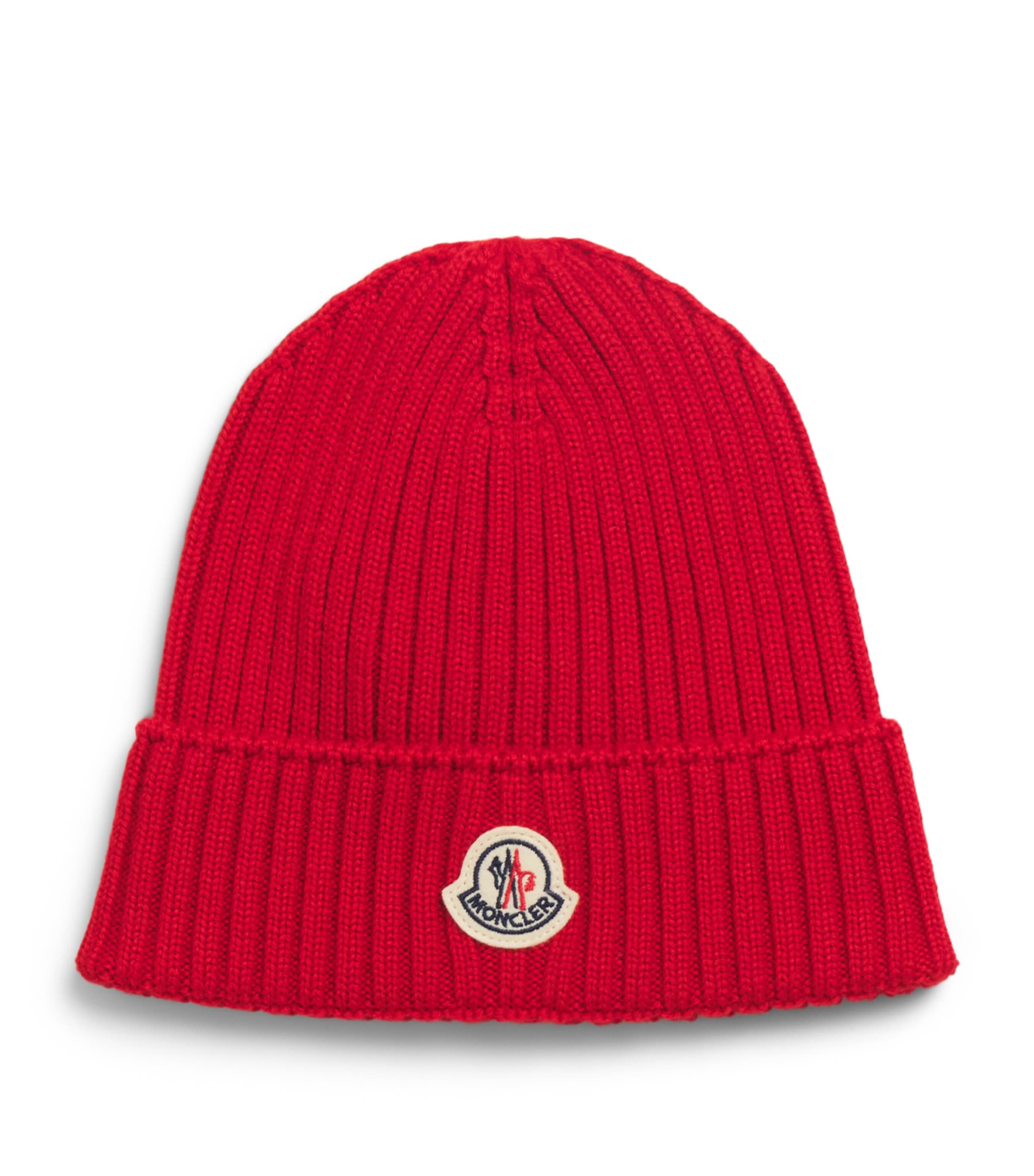 Moncler Enfant Virgin Wool Logo Beanie Image 1