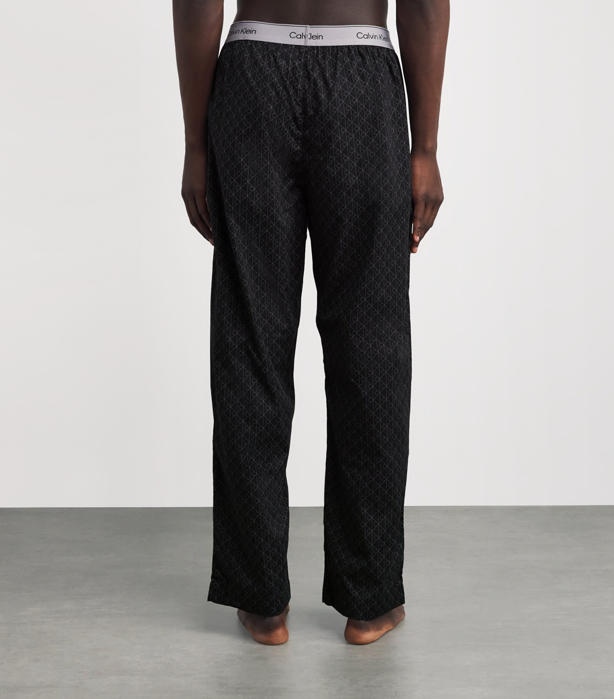 Calvin Klein Mens Cotton Pyjama Bottoms Emblemblack Image 4