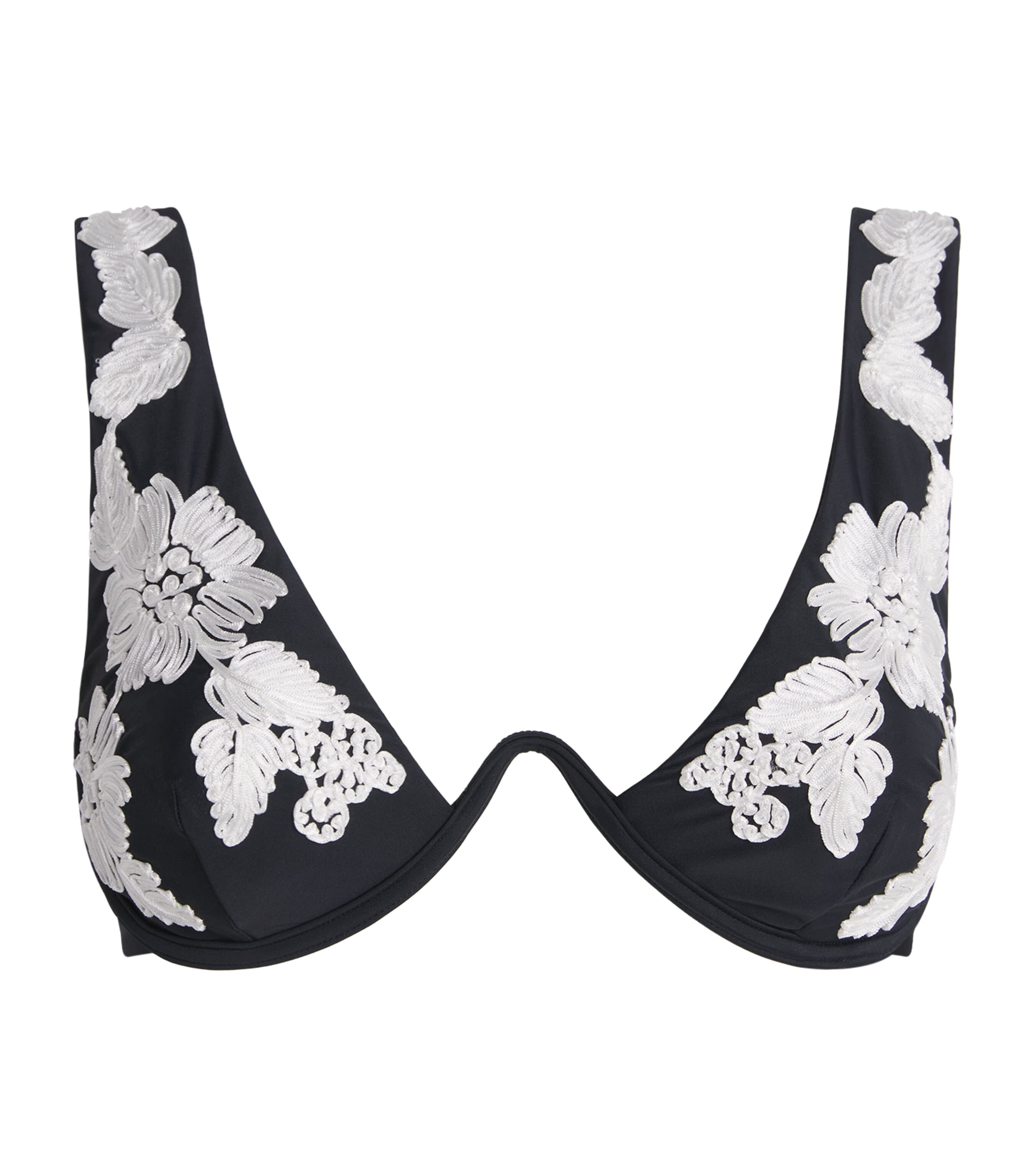 Embroidered Rosie Bikini Top BLACK MULTI Image 1