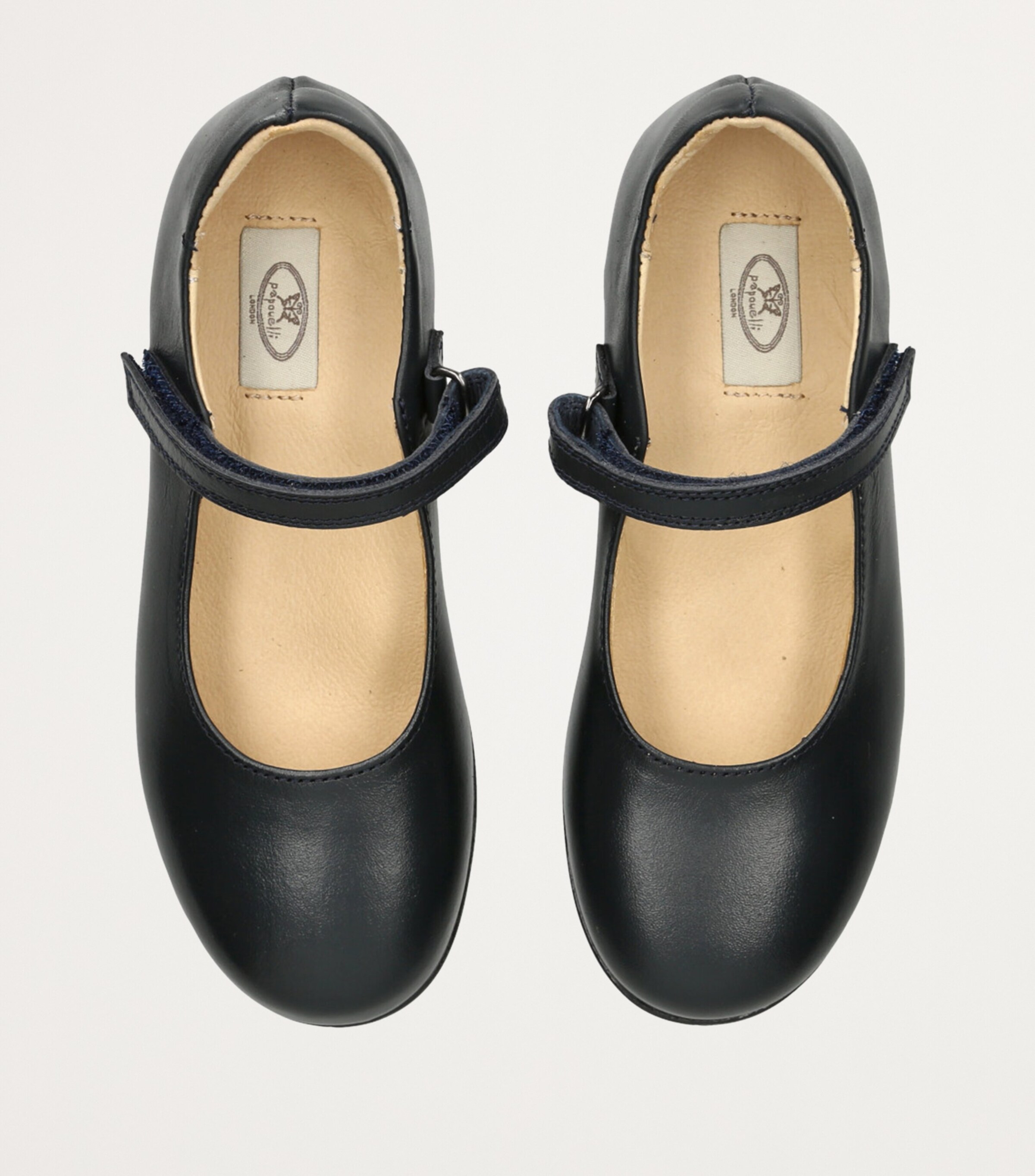 papouelli Leather Maddie Mary Janes Navy Image 4