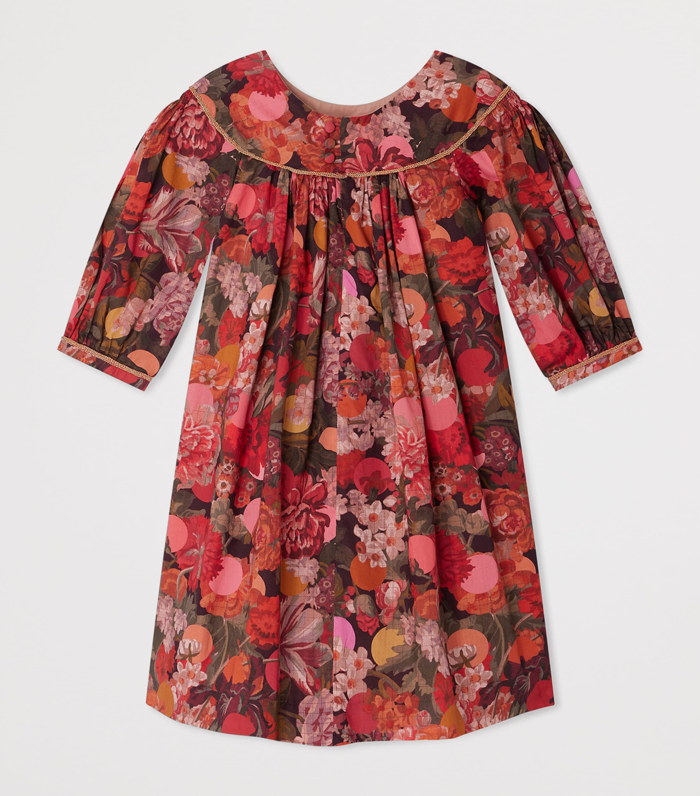 Cotton Josianne Dress (4-8 Years) FL FRAMBOISE Image 2