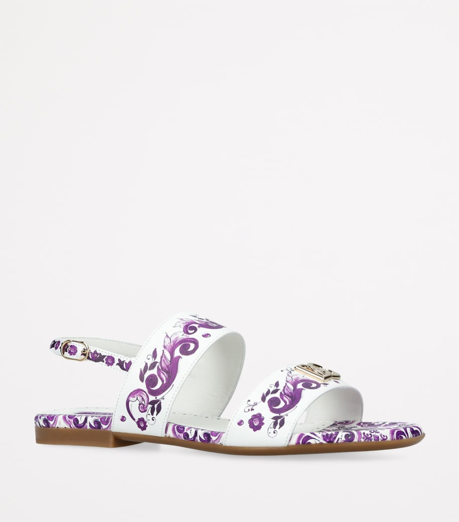 Leather Majolica Sandals PURPLE Image 3