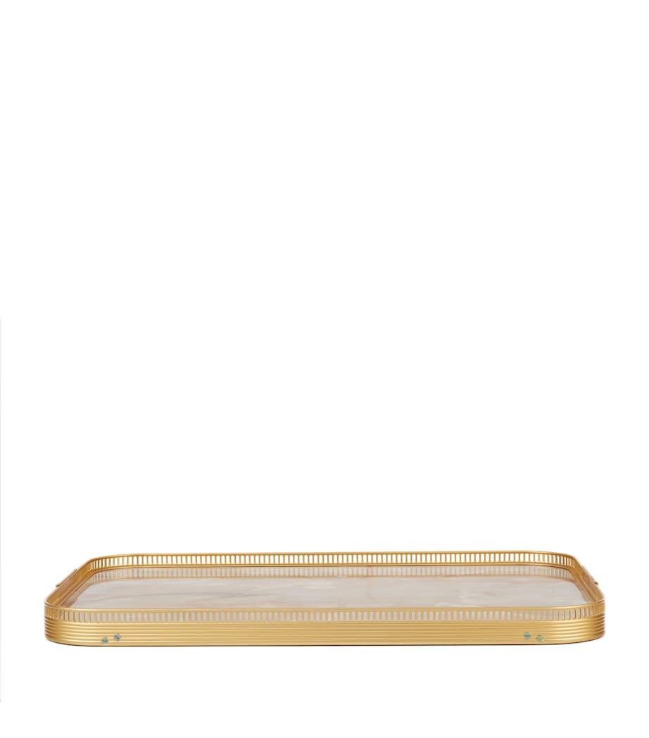 Rubber Grip Bed Tray (51cm) GOLD W/ONYX MARBLE Image 1