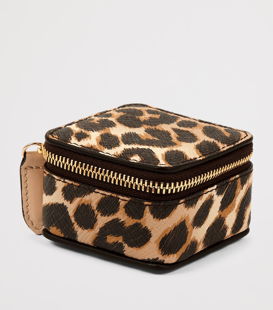 Panama Leather Leopard Print Trinket Case SAND Image 1