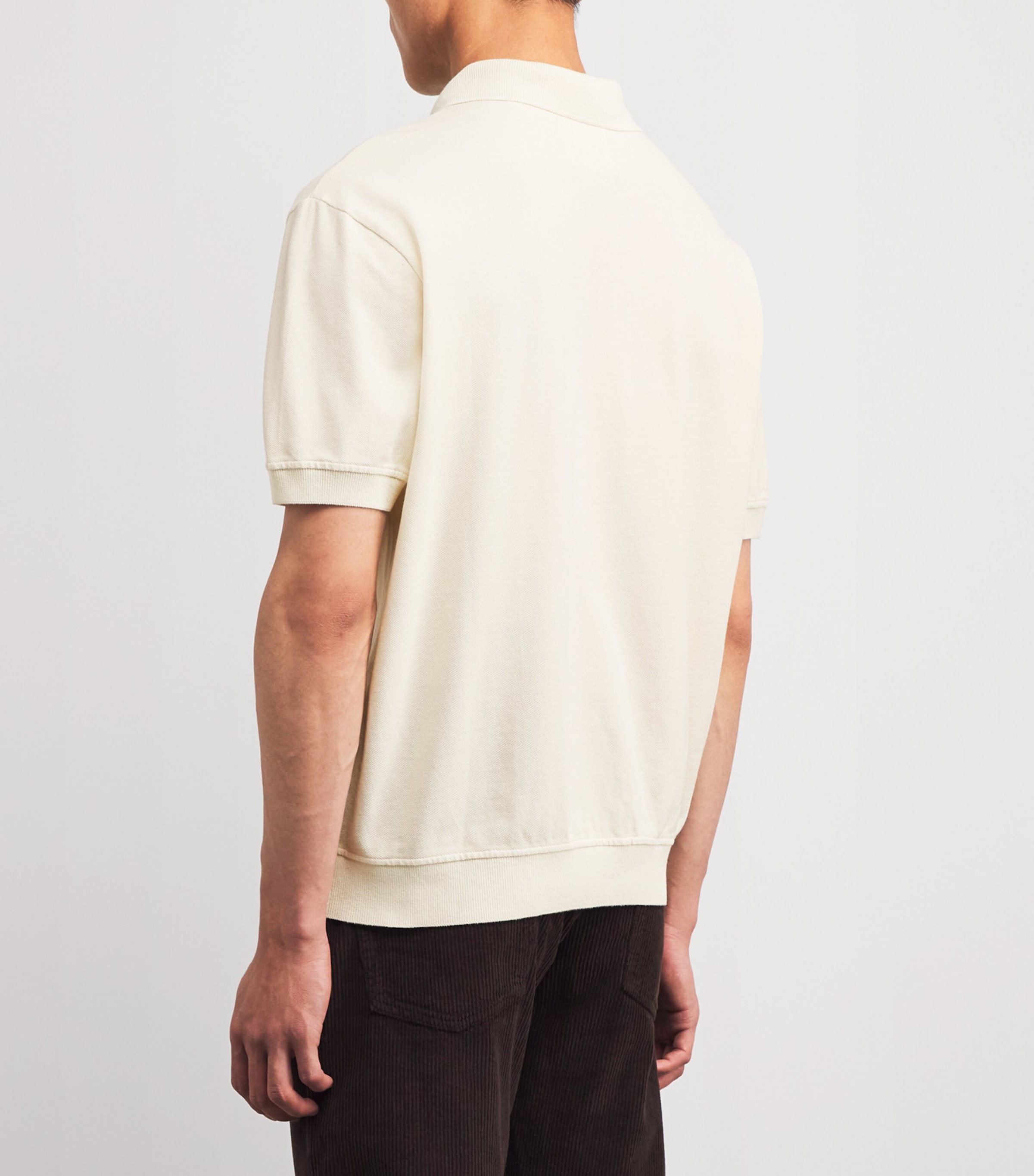 Cotton Banded Polo Shirt MT138-1834-ECR Image 4