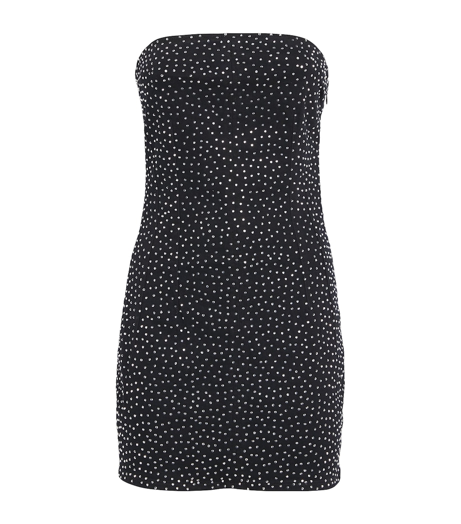Crystal-Embellished Mini Dress BLACK411 Image 1