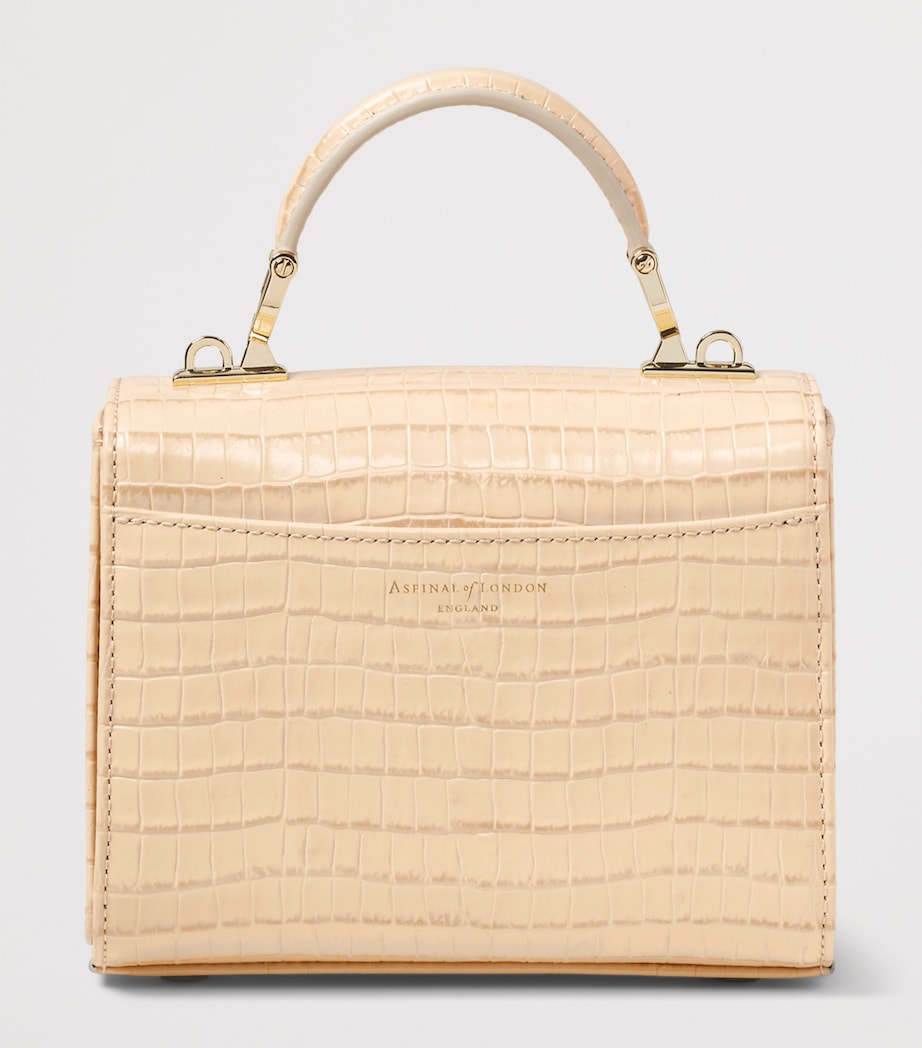 Aspinal Of London Mini Leather Mayfair Top-Handle Bag Buttermilk Image 4