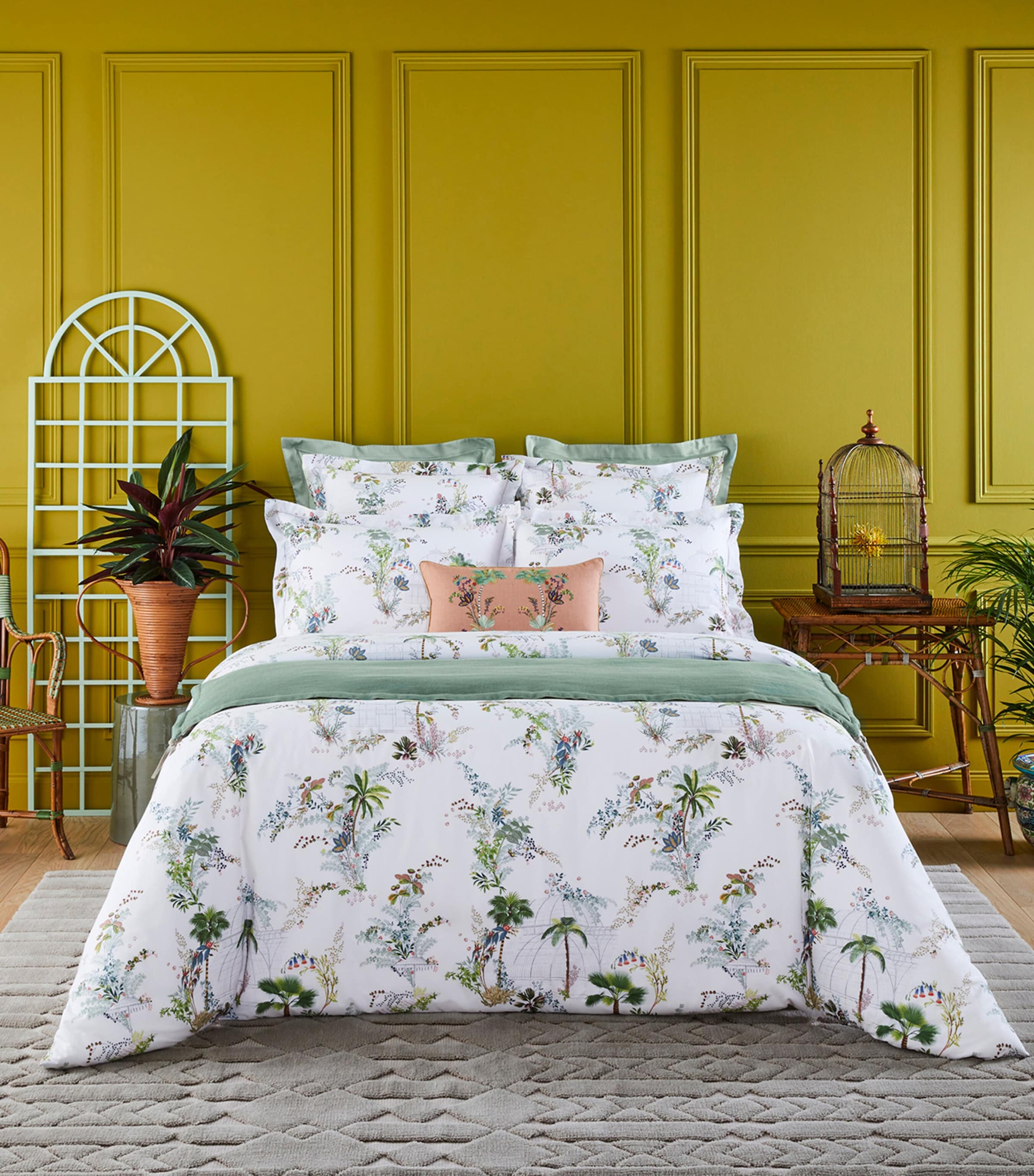 YVES DELORME JARDINS OXFORD PILLOWCASE 