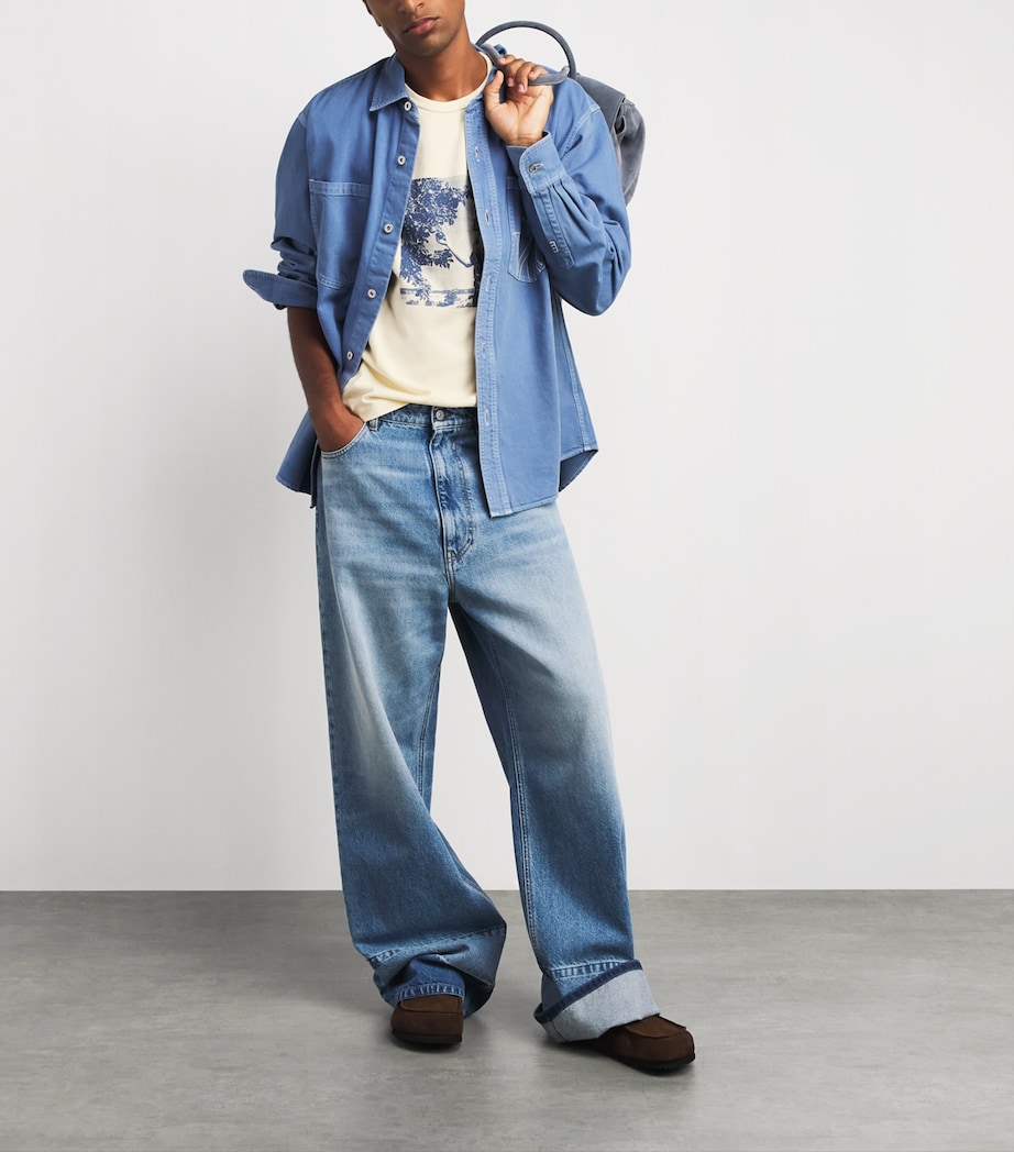 JW Anderson Mens Cotton Picking Fruit T-Shirt Ecru Image 2