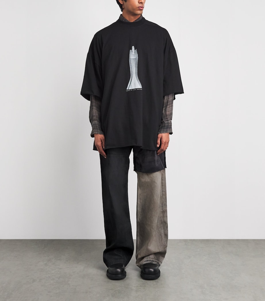 Patchwork Straight Jeans DST/BLCK/BLCK-340909 Image 2