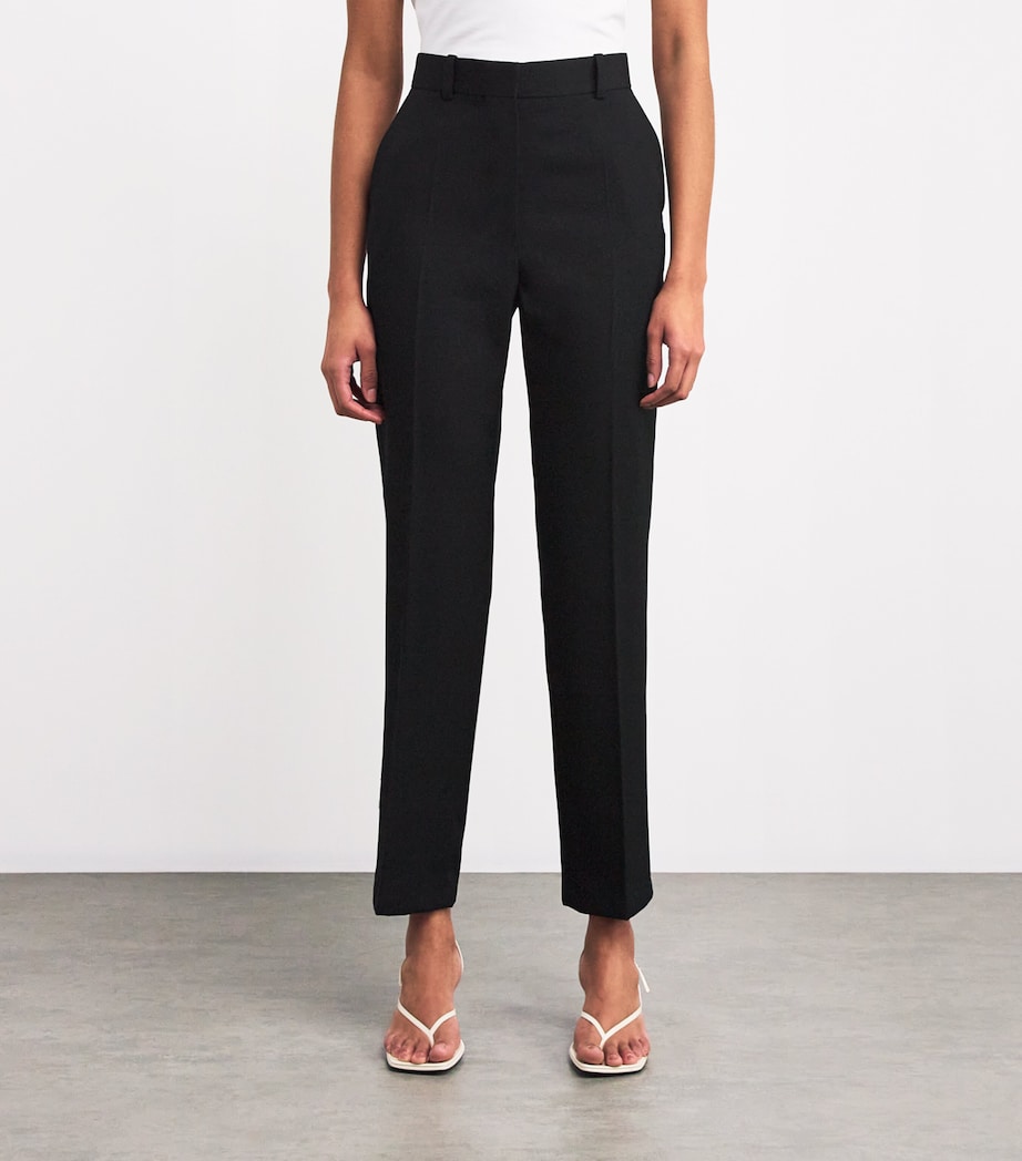 Wool Norma Tailored Trousers 990 BLACK Image 3