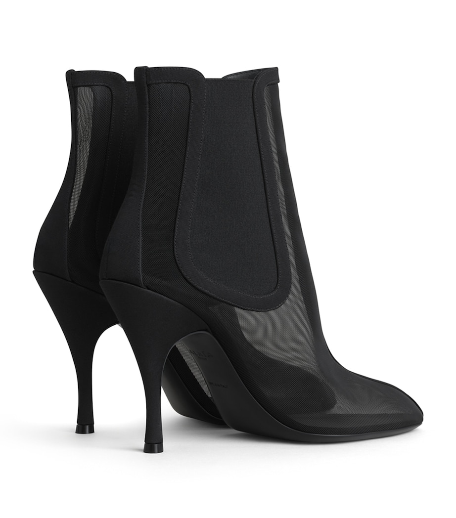 Alaïa Meshed Heeled Chelsea Boots 100 Black Image 3