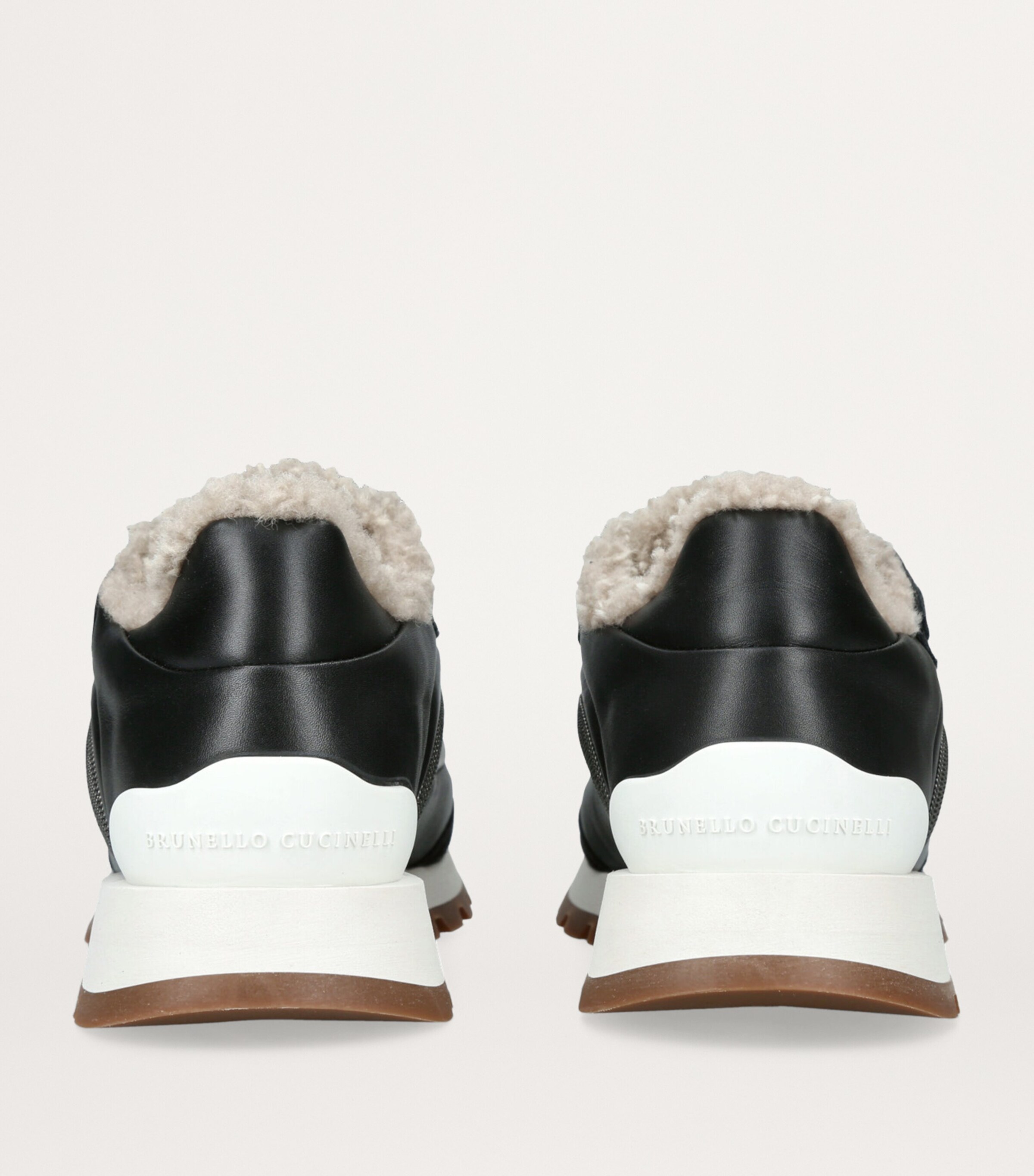 Shearling-Lined Sneakers BLACK Image 2