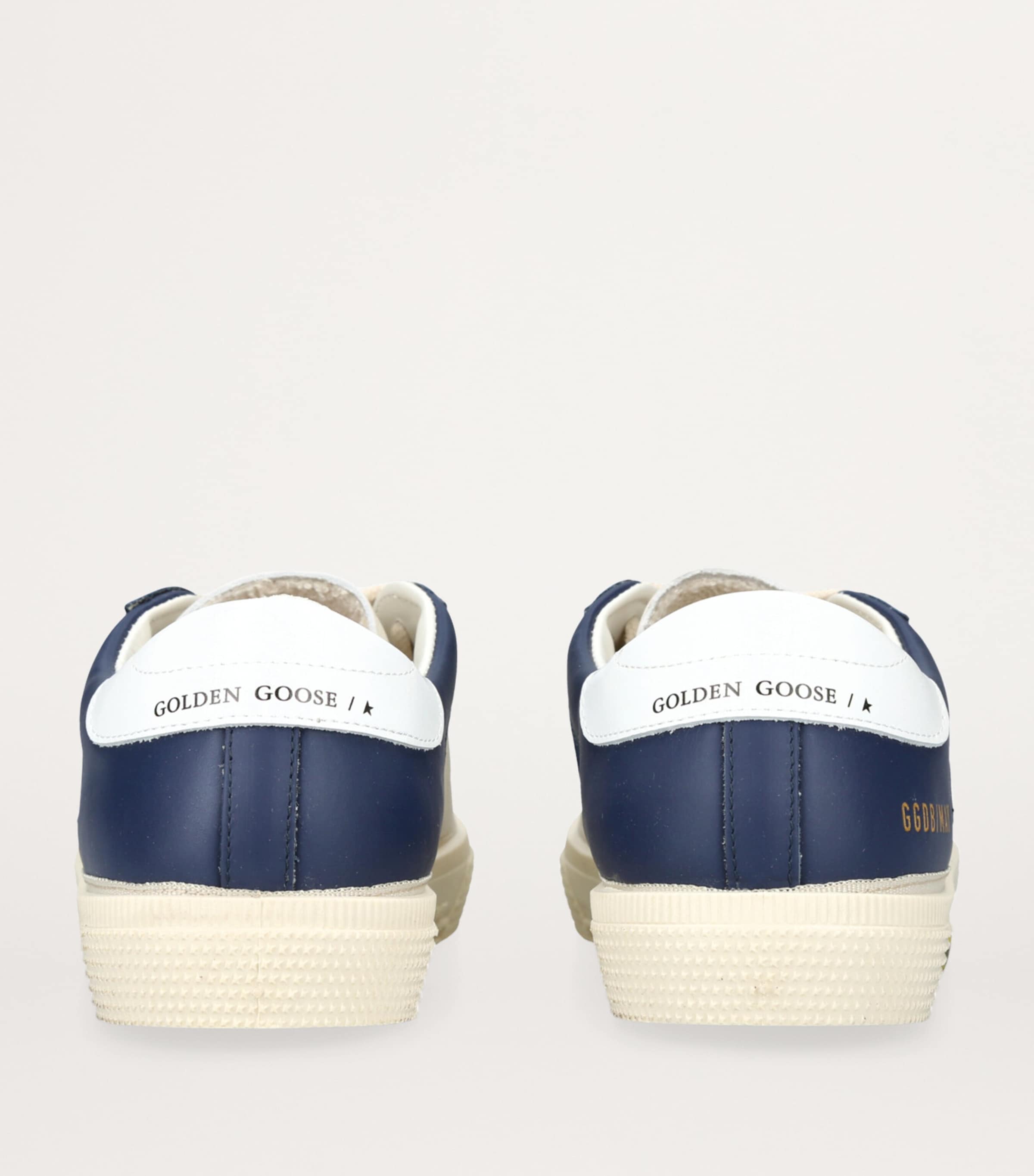 Leather May Sneakers WHITE/NAVY Image 2