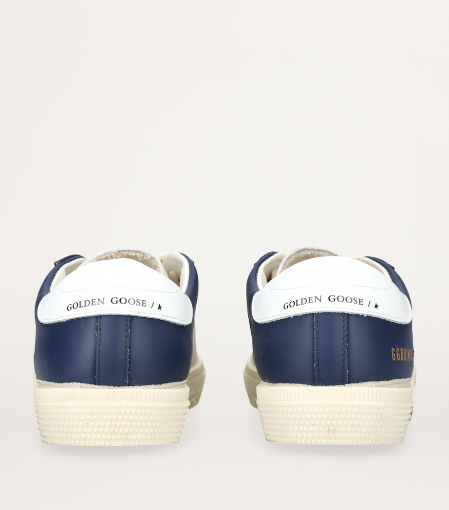 Leather May Sneakers WHITE/NAVY Image 2