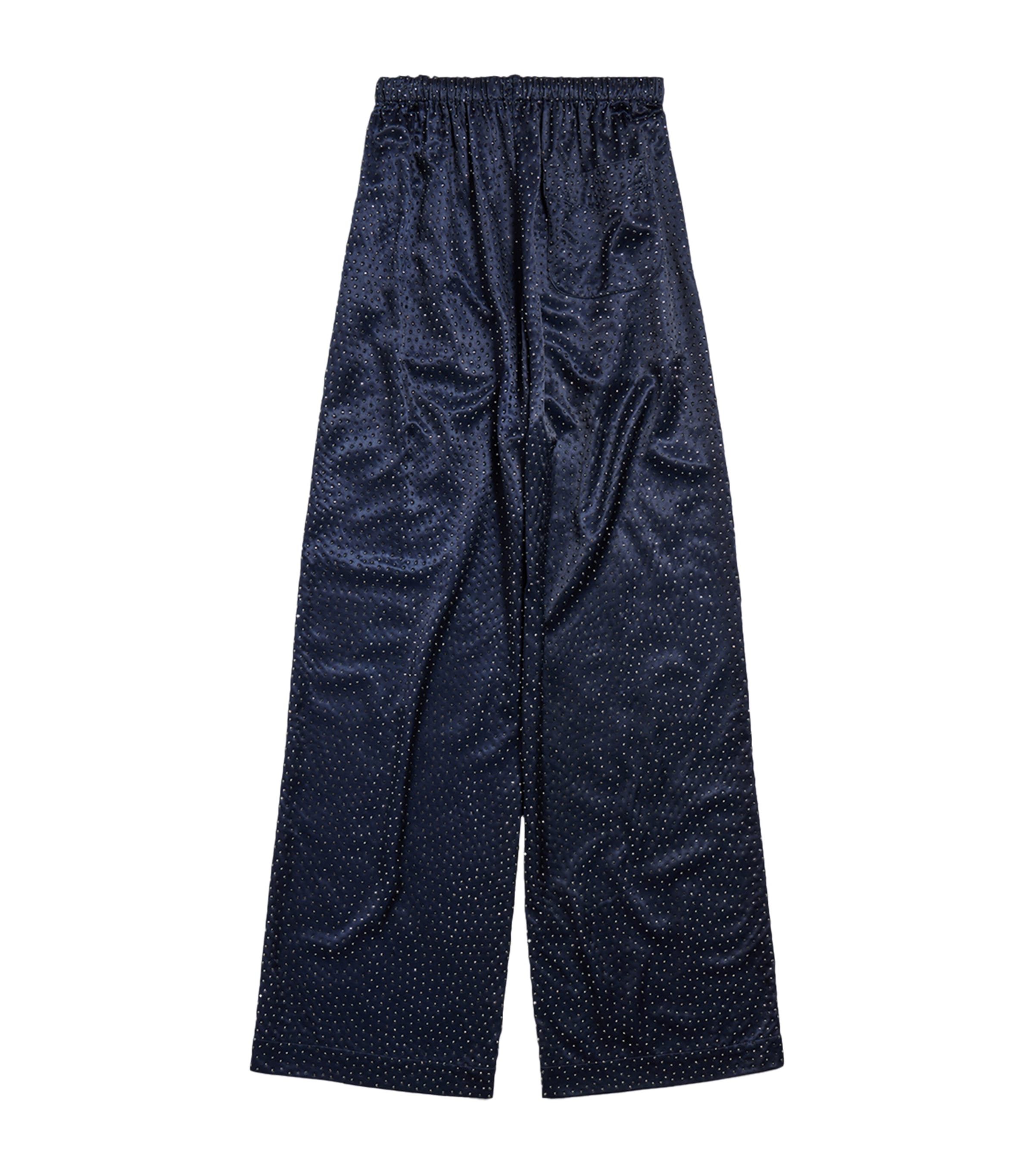 Balenciaga Womens Embellished Wide-Leg Trousers Image 2