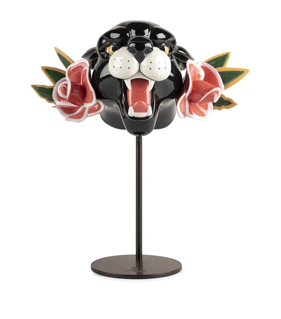 Porcelain Wild Panther Figurine NO COLOUR Image 1