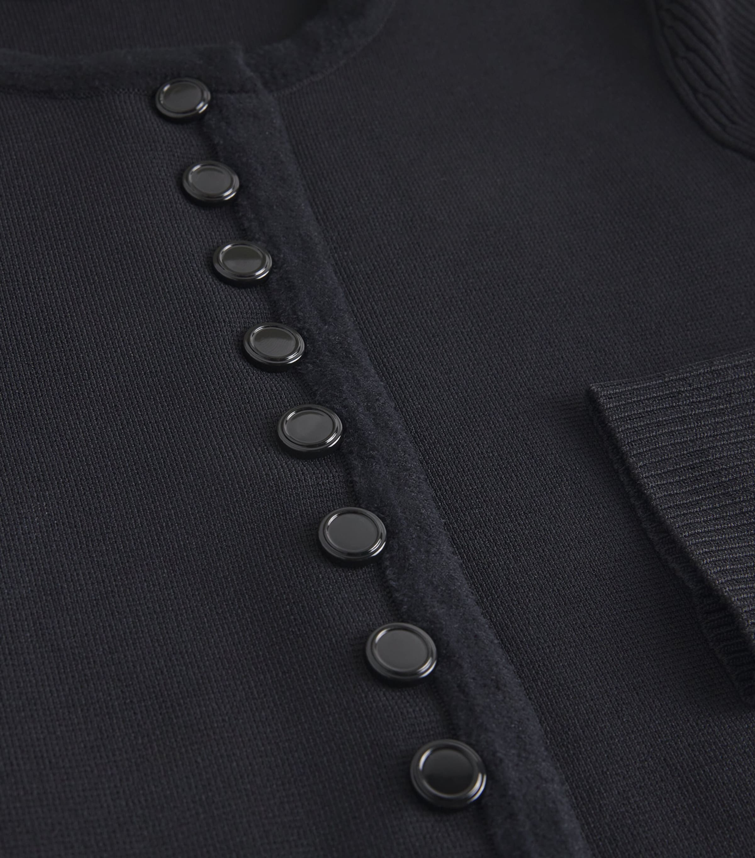 Cropped Cardigan BLACK Image 5