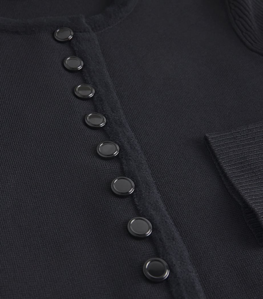 Cropped Cardigan BLACK Image 5