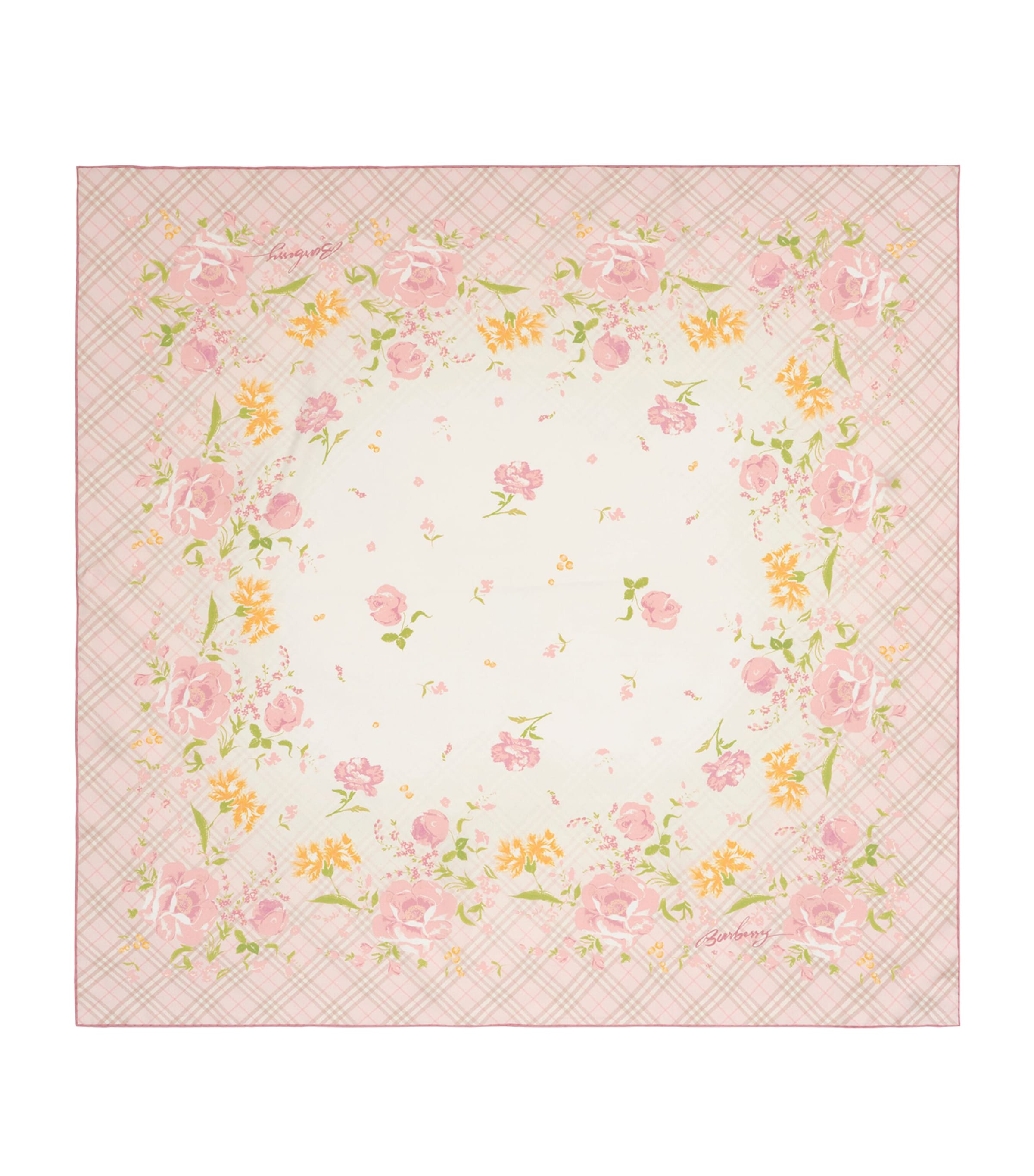 Burberry Silk Garden Party Scarf Quartz Pink Image 1