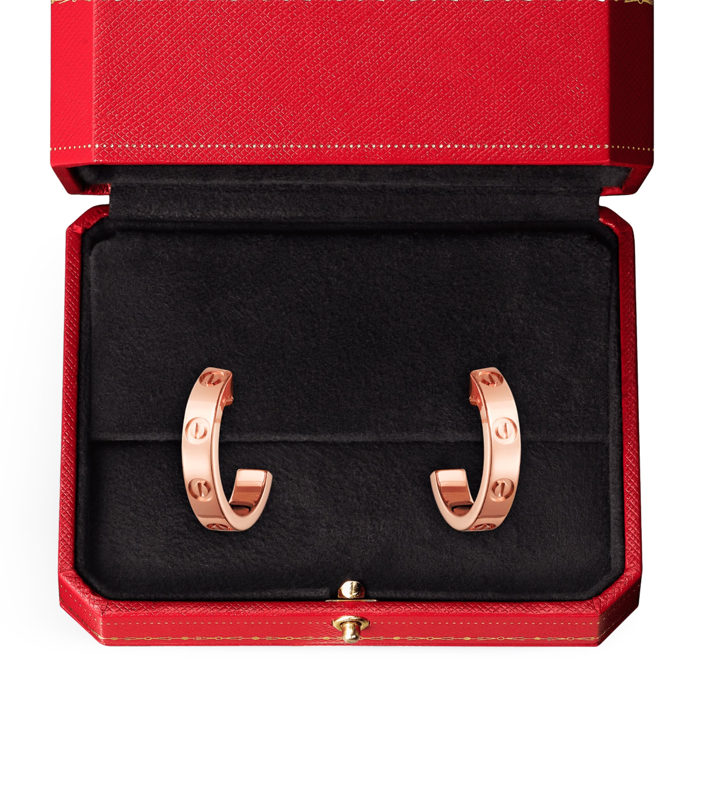 Rose Gold LOVE Hoop Earrings ROSE GOLD Image 5