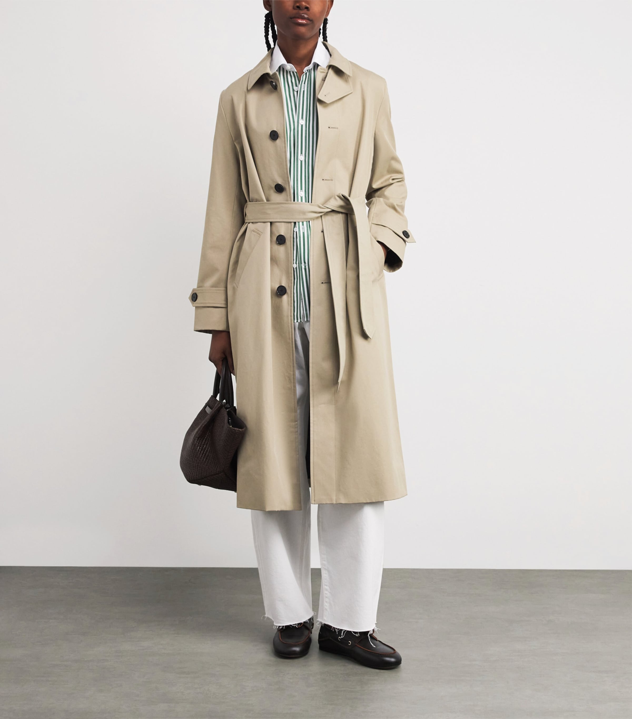 Cotton Chatsworth Trench Coat DARK STONE Image 2