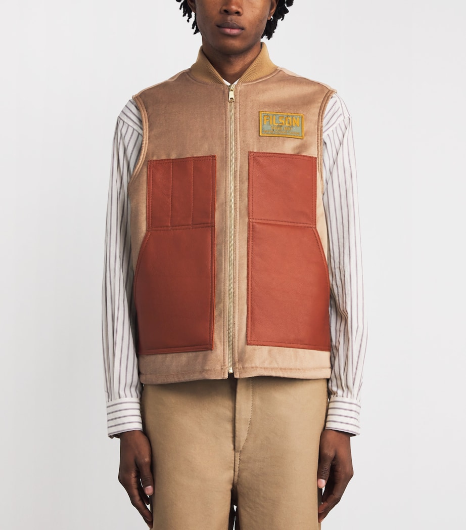 x Filson Cotton Patch Gilet BEIGE X BRN X KHK Image 3