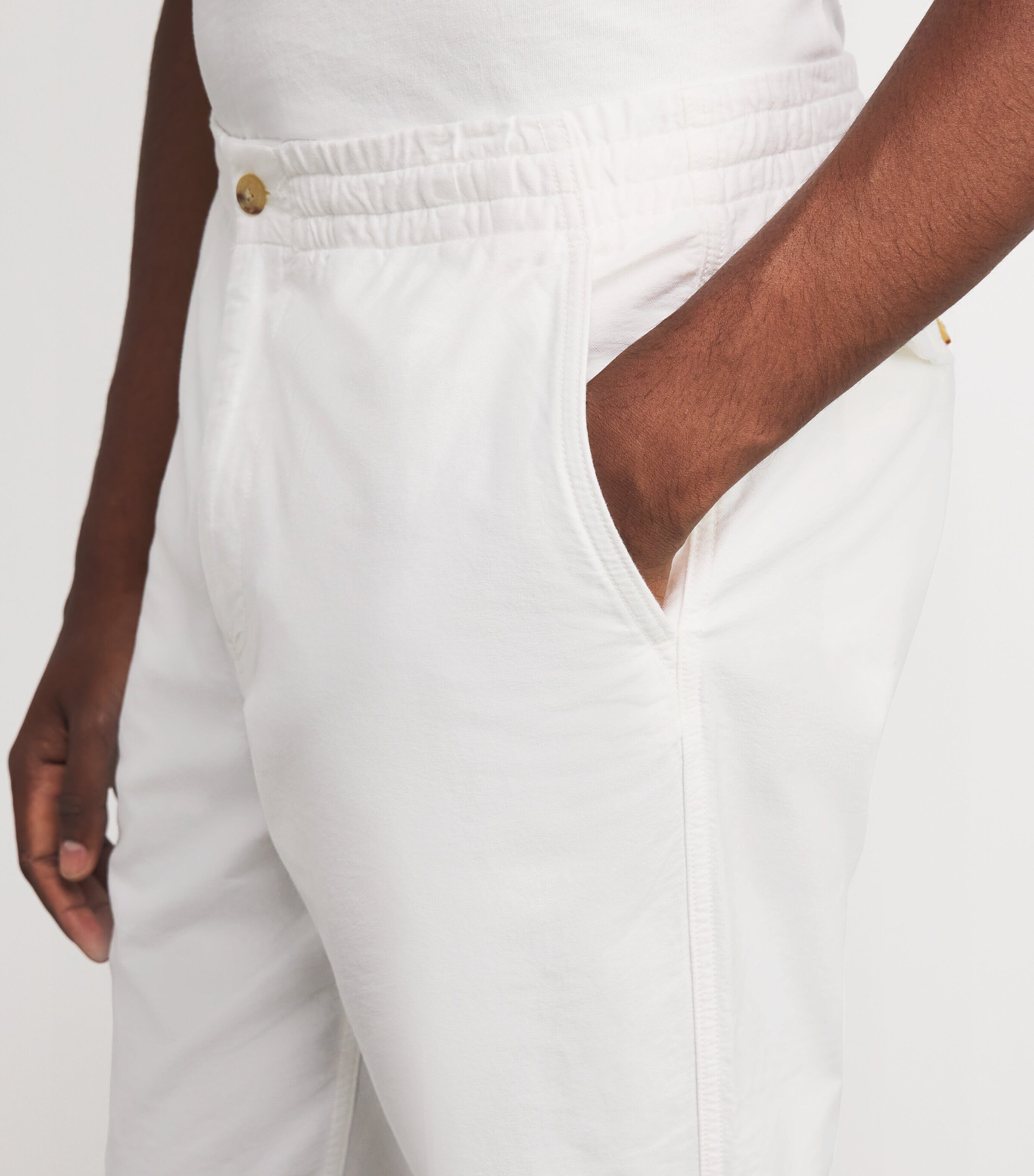 Polo Ralph Lauren Mens Cotton Classic Oxford Trousers White Image 6