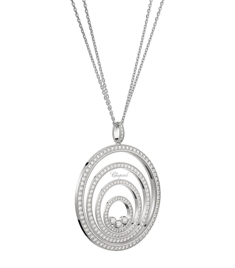 White Gold and Diamond Happy Spirit Pendant Necklace 18K WHITE GOLD Image 2