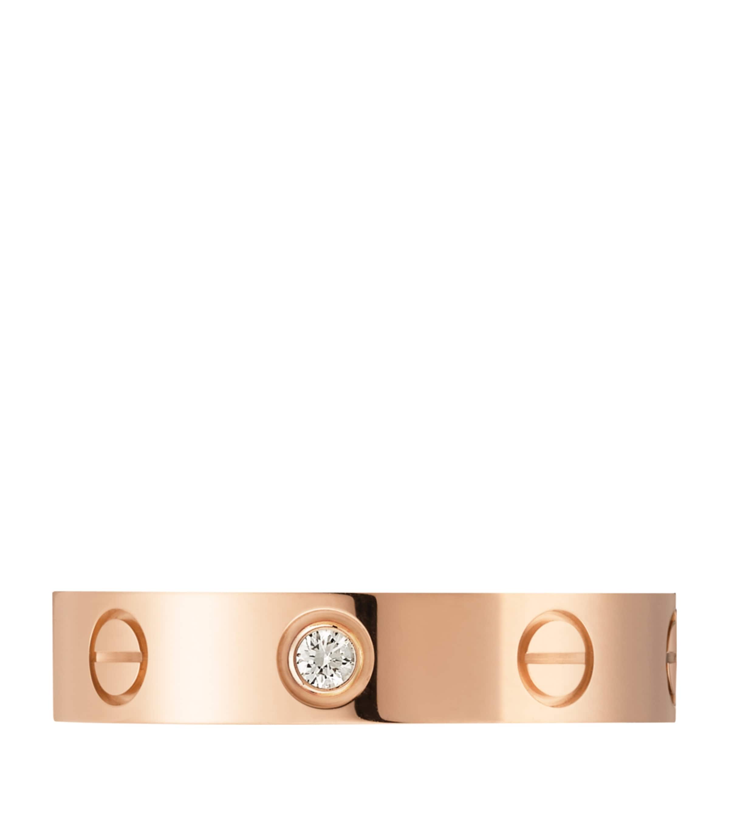 Rose Gold and Diamond LOVE Wedding Band MULTI Image 2
