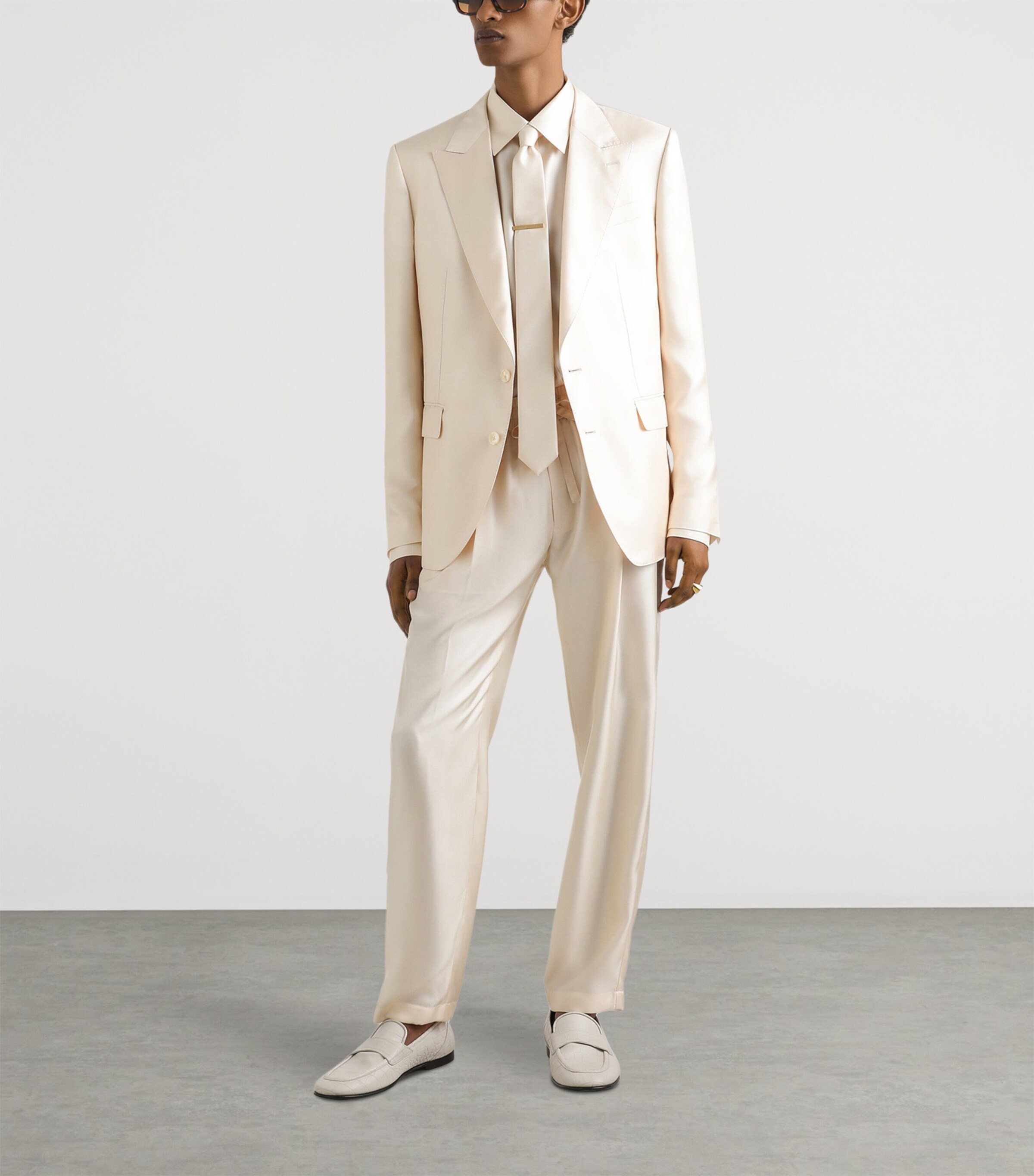 x Martini Silk Shirt A3791-BEIGE Image 4