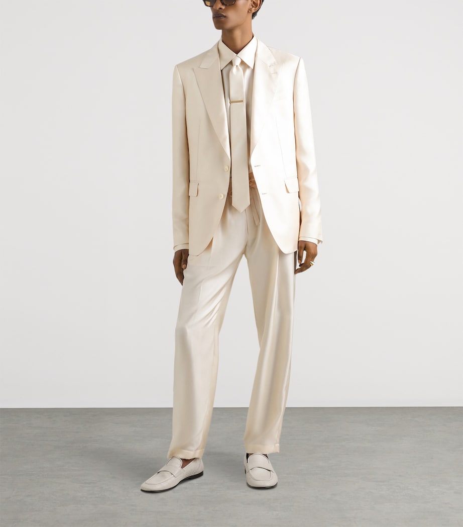 x Martini Silk Shirt A3791-BEIGE Image 4