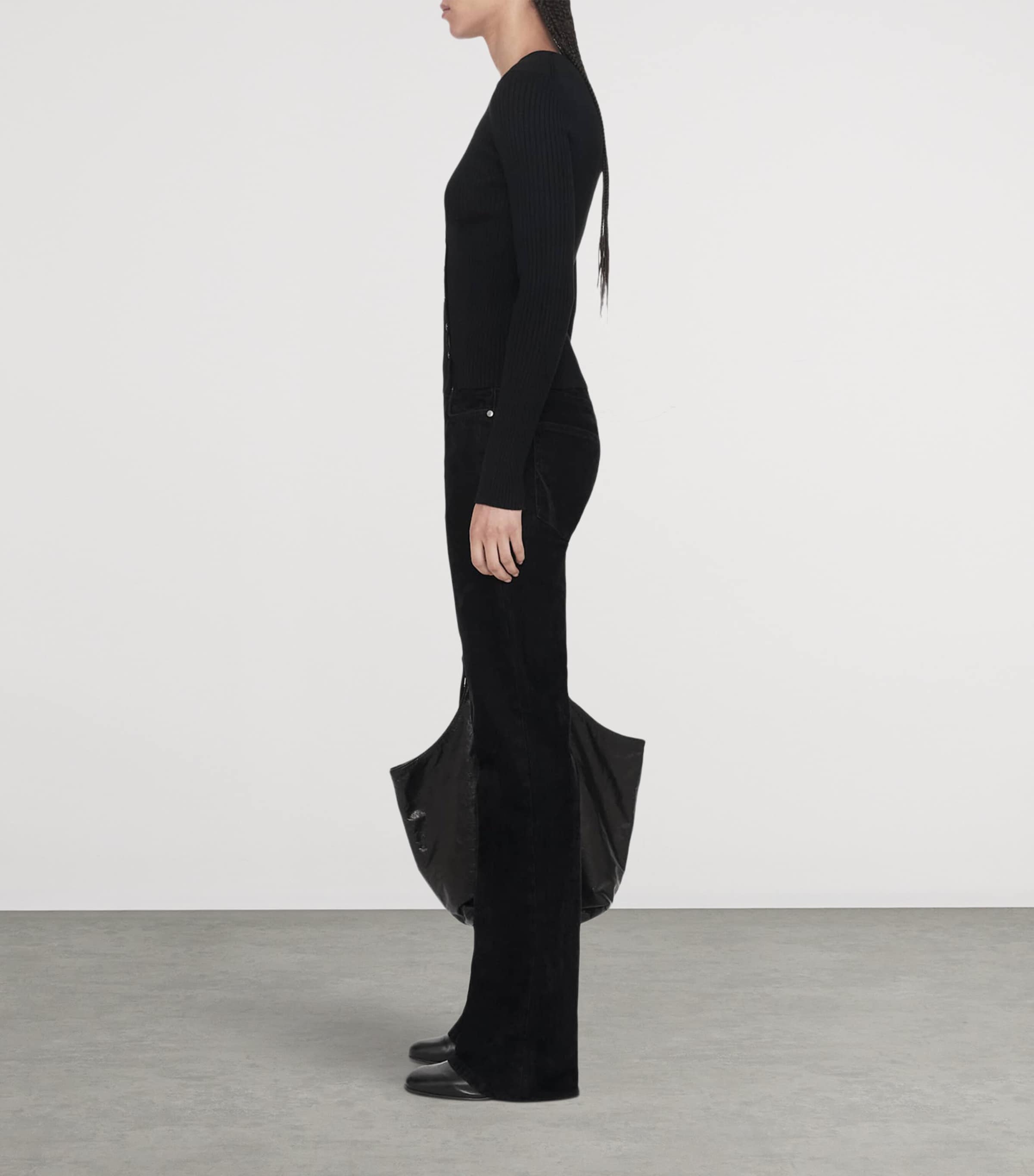 AllSaints Womens Cut-Out Cruz Cardigan Black Image 8