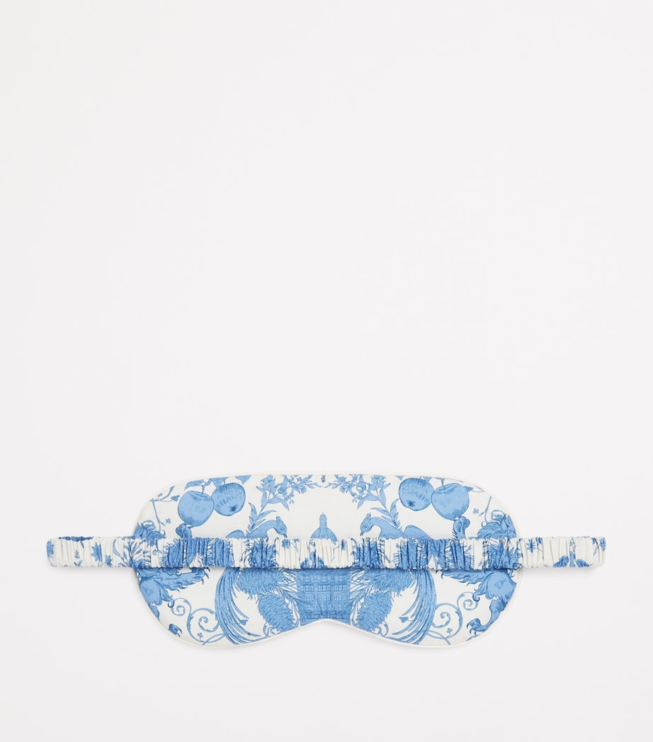 Cotton Menagerie Print Sleep Mask BLUE Image 3