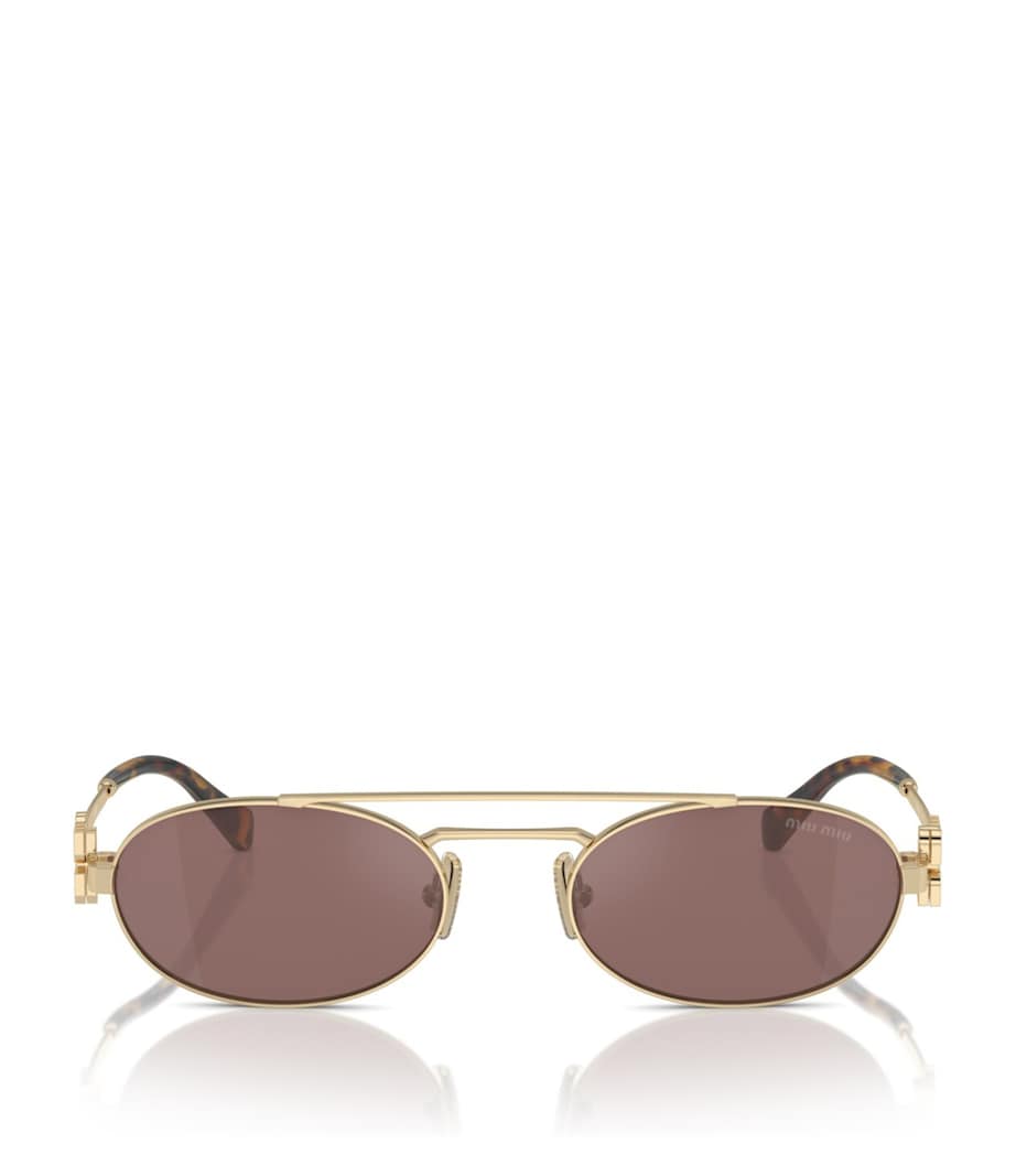 Metal Oval Sunglasses ZVN70D Image 1