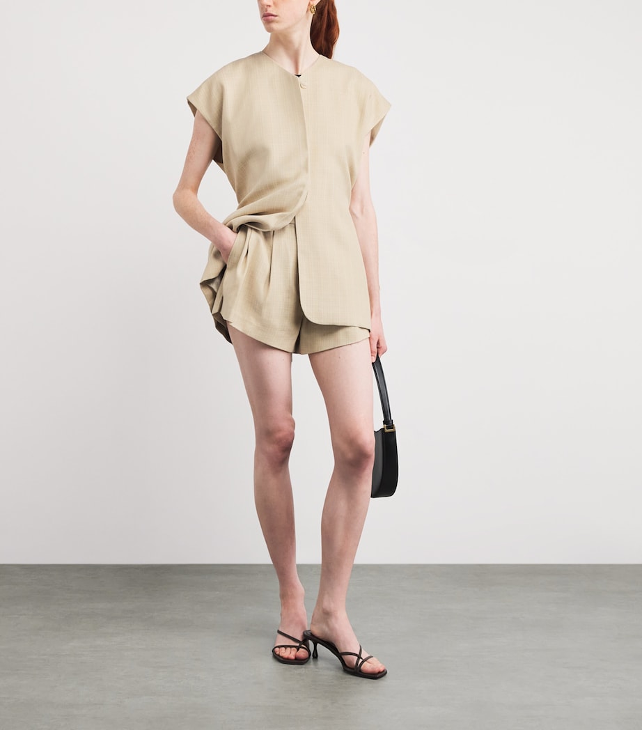 Tie-Waist Noguchi Shorts M80 WHEAT Image 2