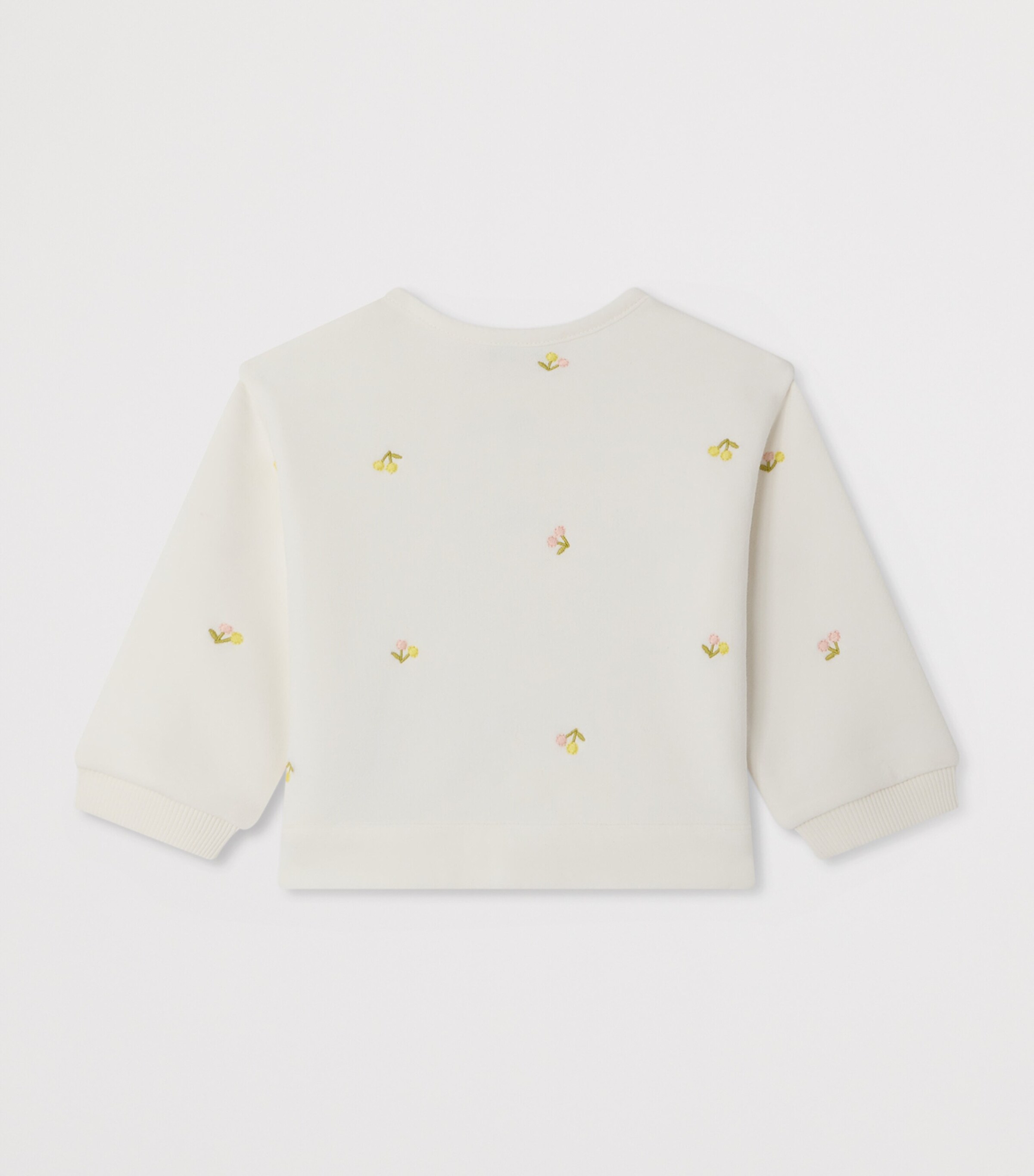 Bonpoint Embroidered Cherry Cardigan (6-18 Months) Im Ecru Image 2