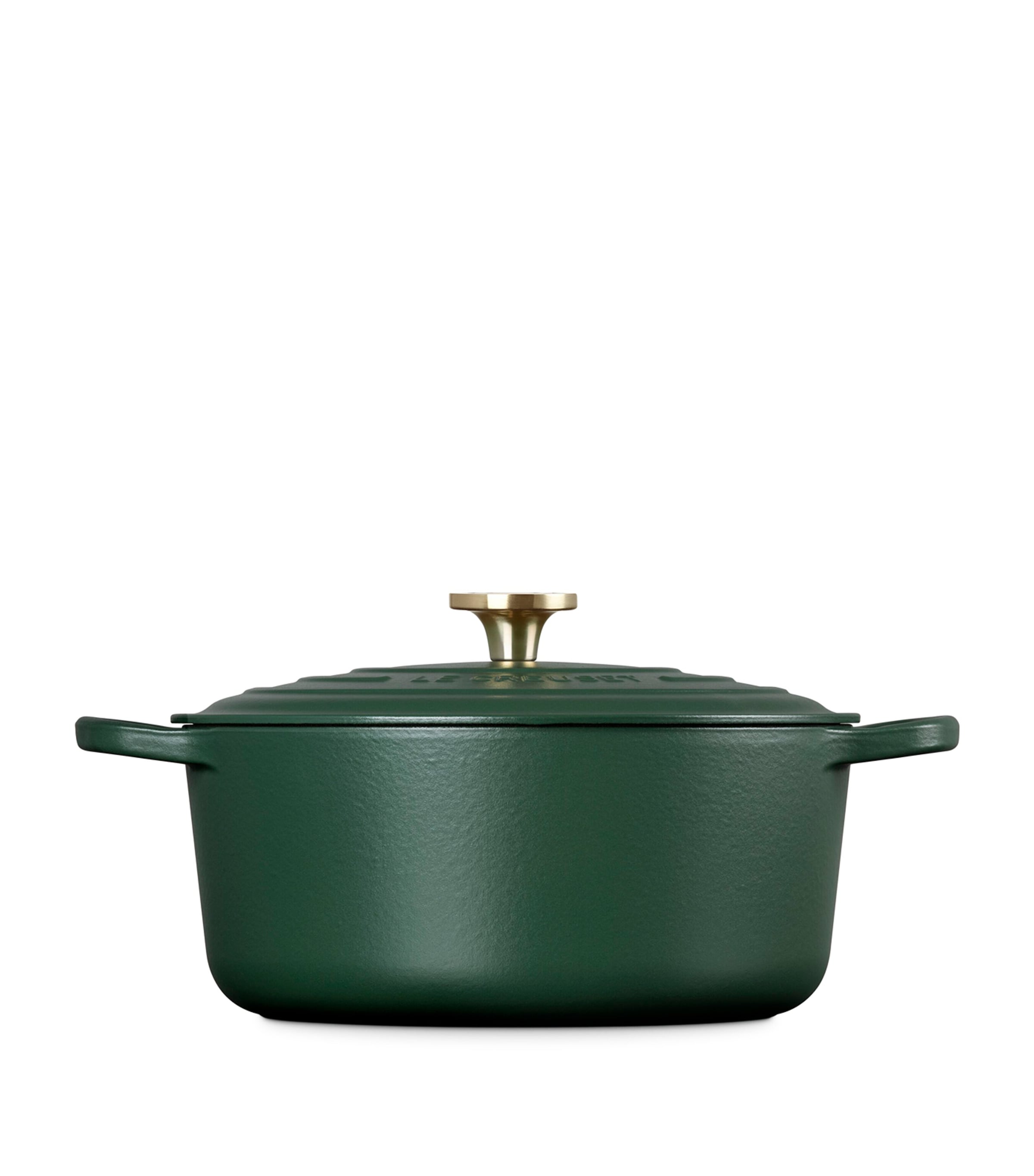 Le Creuset Cast Iron Round Casserole Dish (28cm) Green Image 3