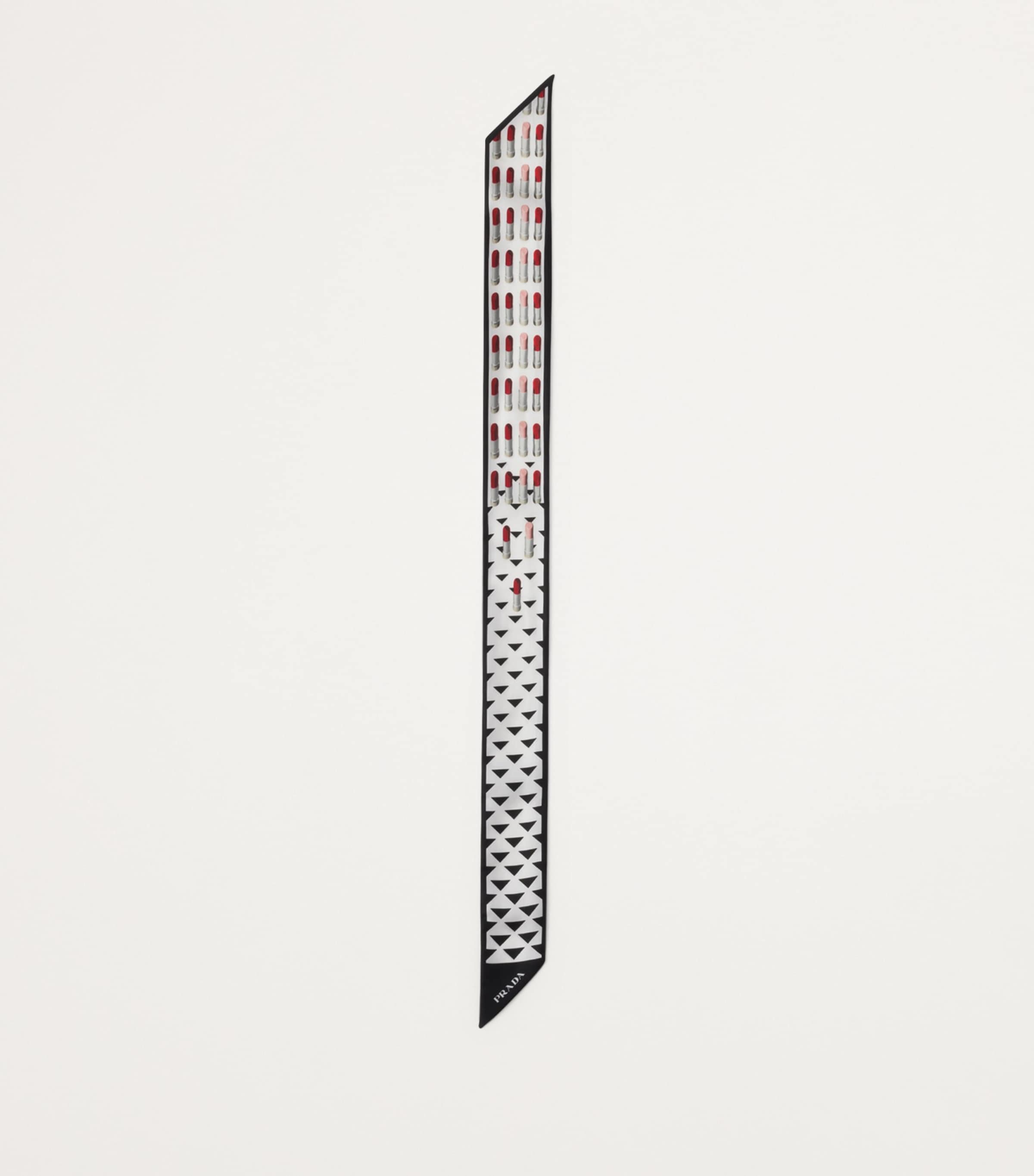 Prada Silk Twill Printed Skinny Scarf Image 2