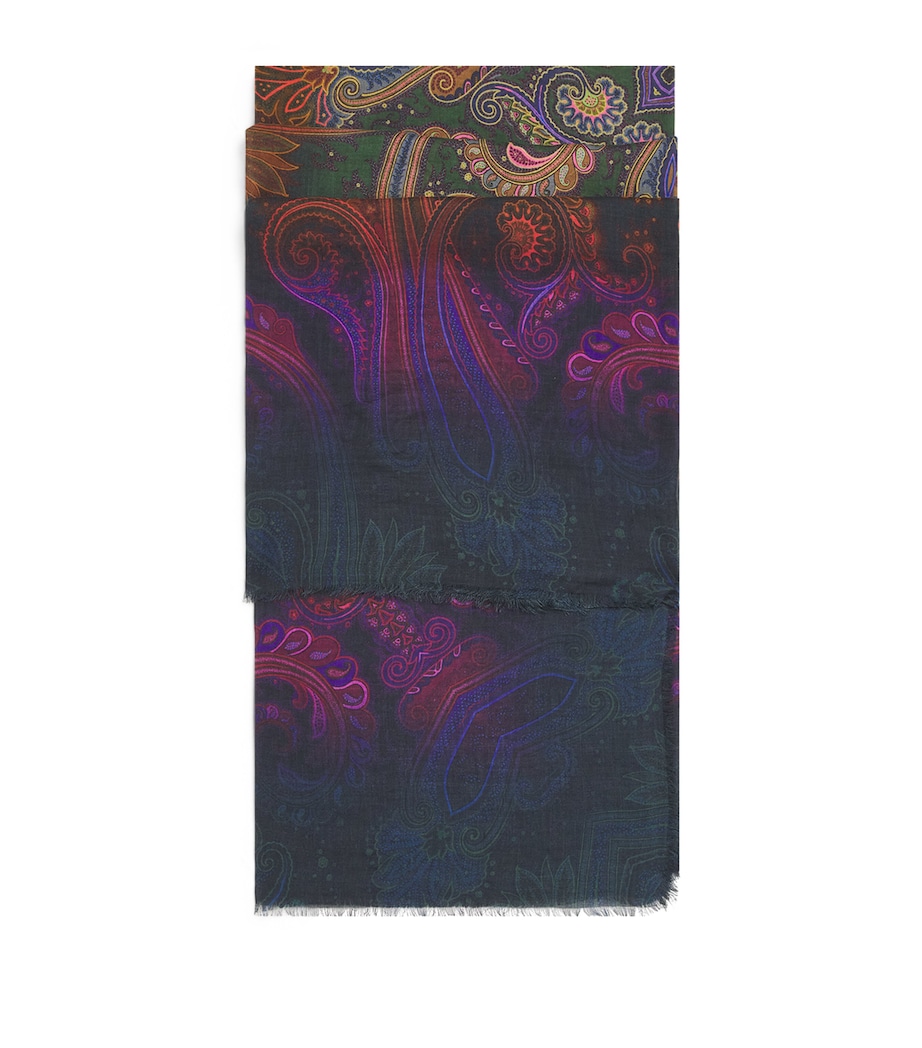 Etro Paisley Aida Shawl Green Image 1