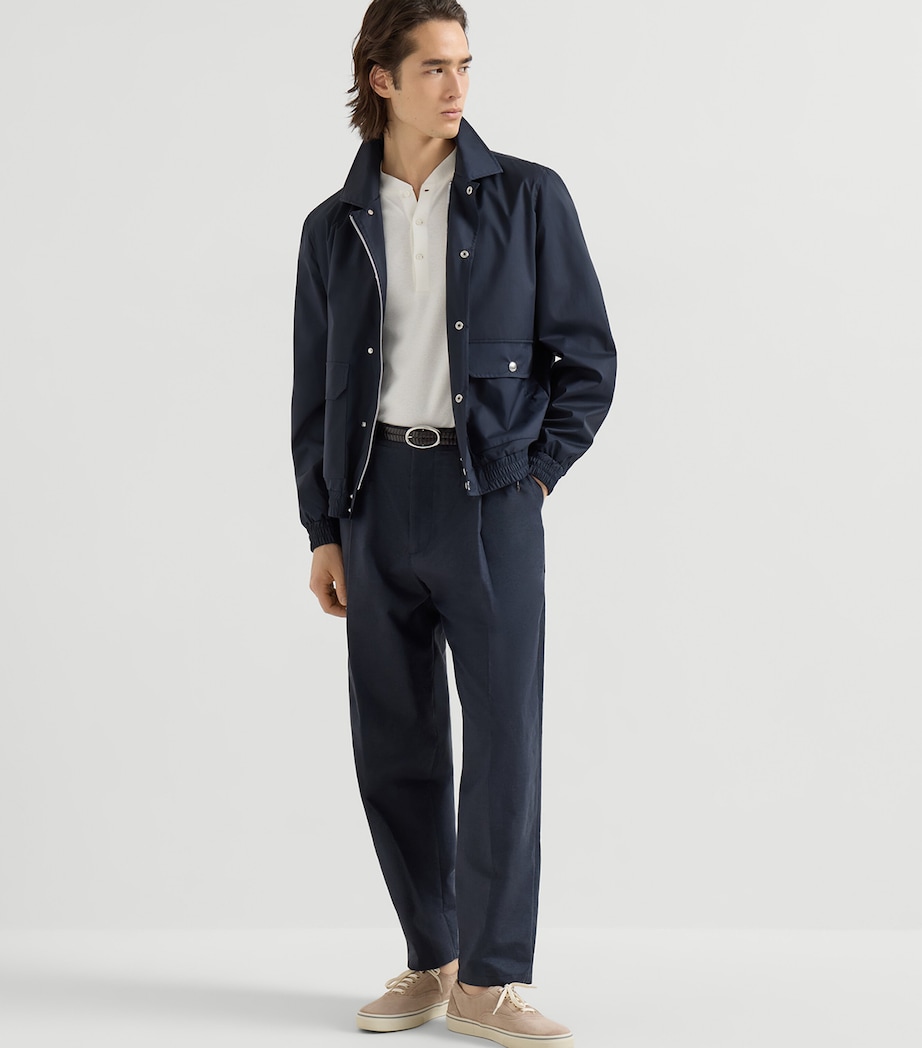 Brunello Cucinelli Mens Wool-Silk Field Jacket Image 2